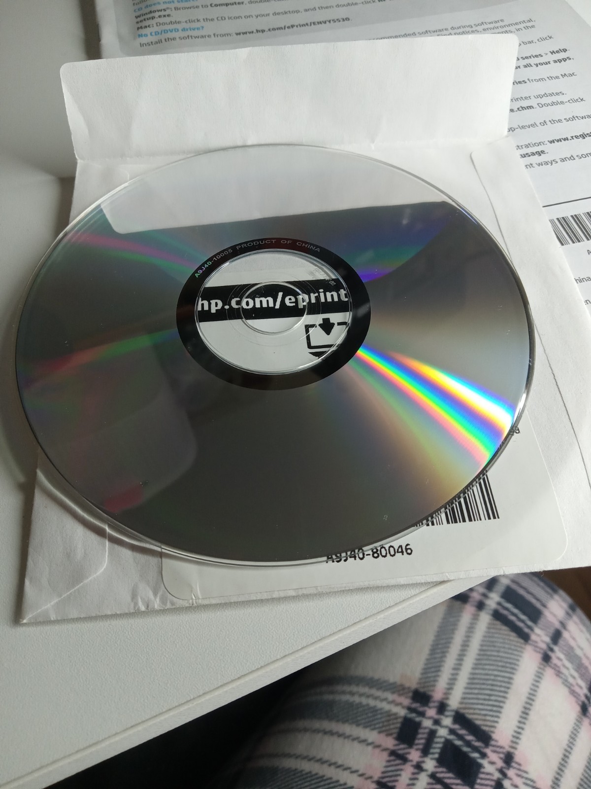 HP ENVY 5530e All-in-One Series Software Installation Disc with Instruction Book