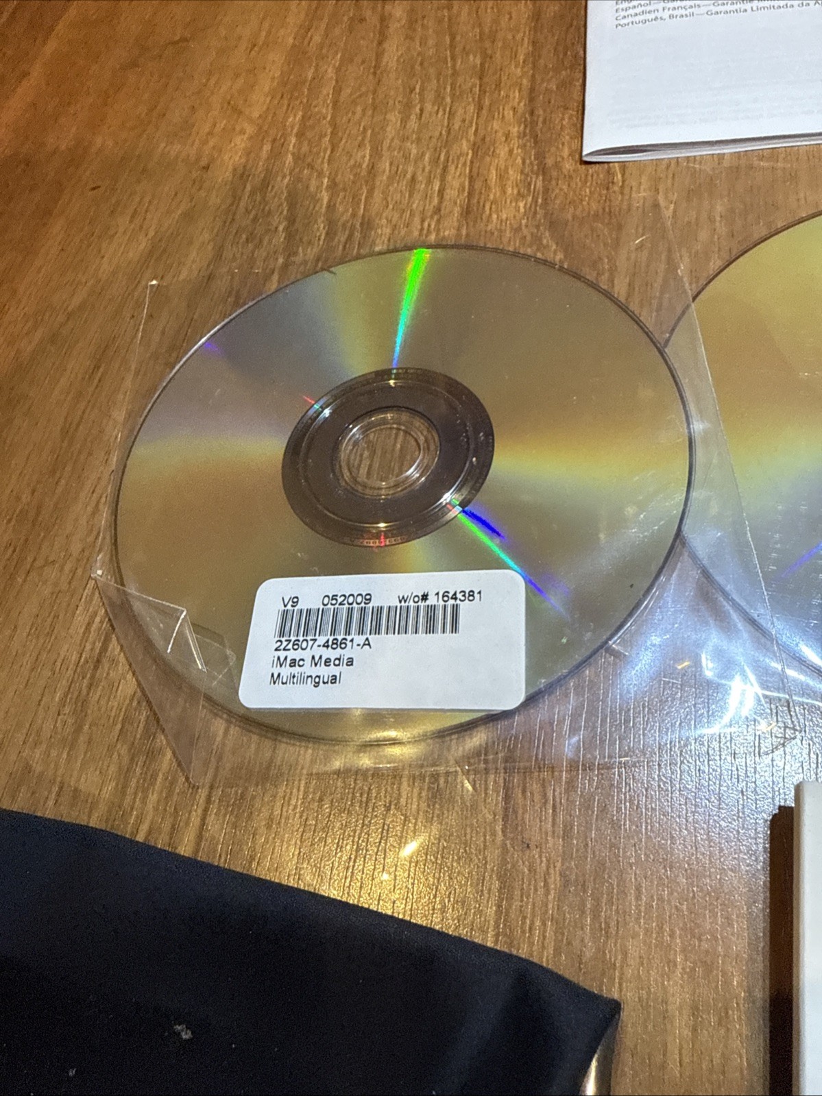 Macintosh iMac OS X 10.5.6 Install & Applications DVD OEM + Cloth, Stickers 2009