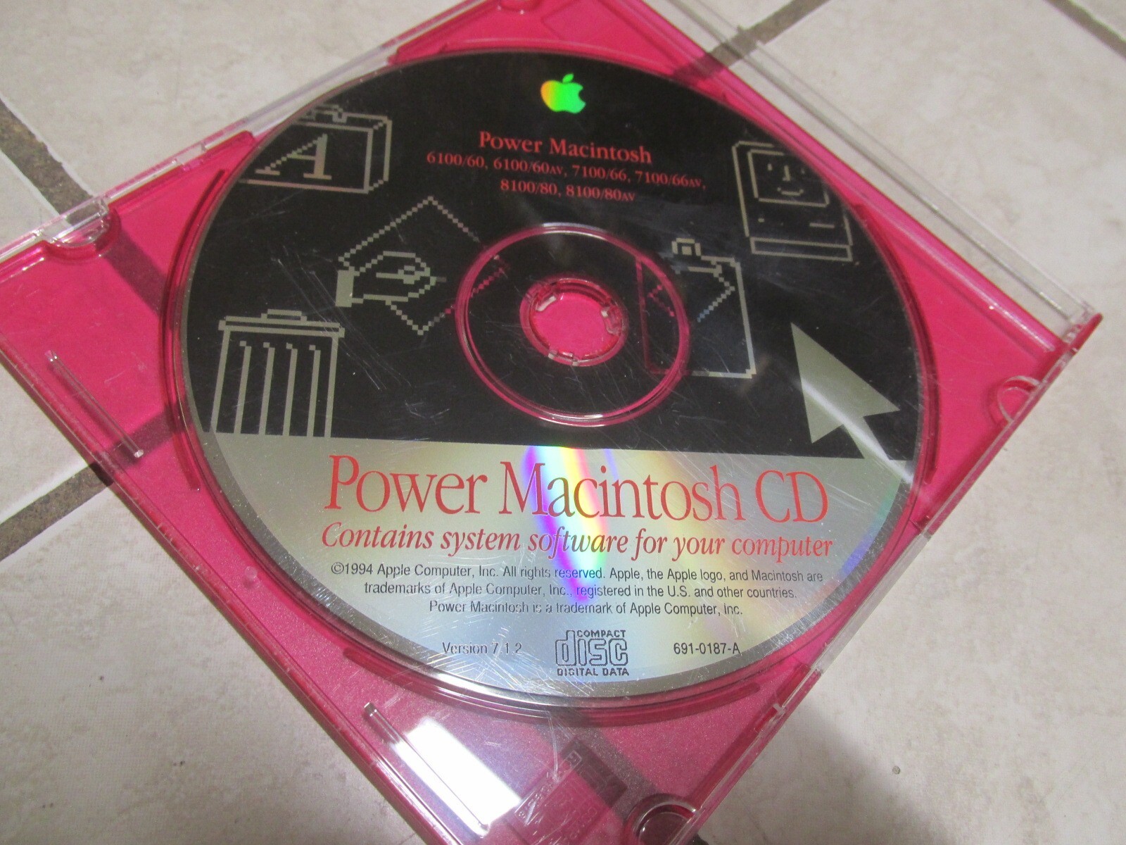 Vtg 1994 Apple Power Mac 6100 7100 8100 Series System Software CD Version 7. 1.2