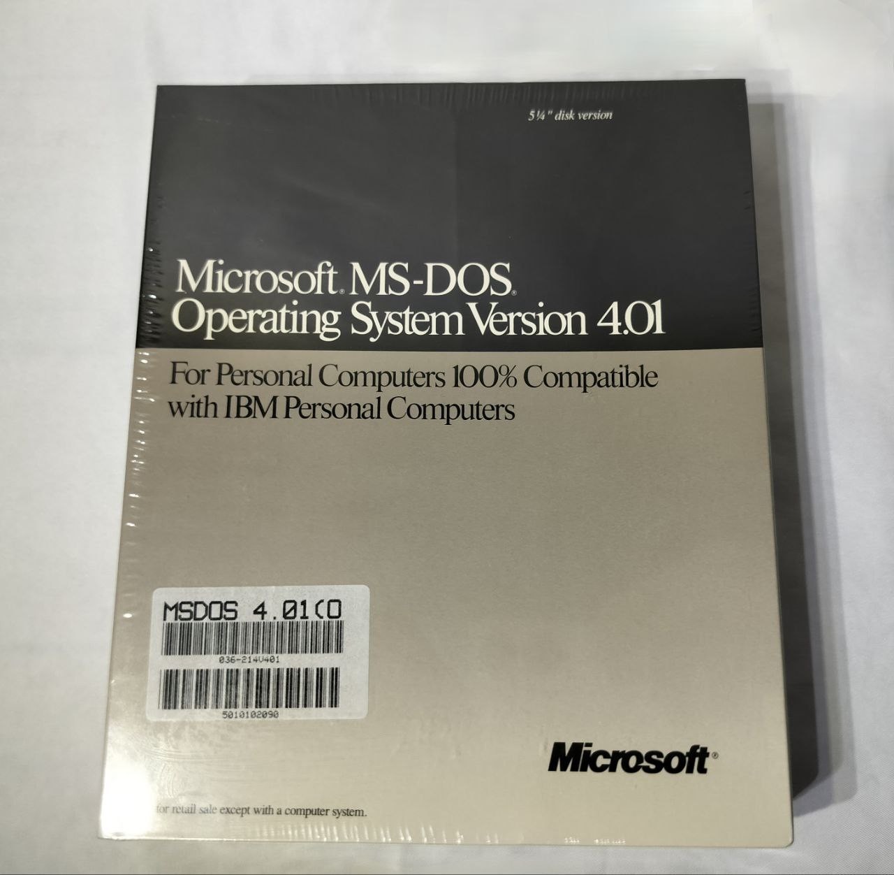 Microsoft MS-DOS 4.01 Complete Retail Box 5.25″ Floppy Disks *NEW & SEALED*