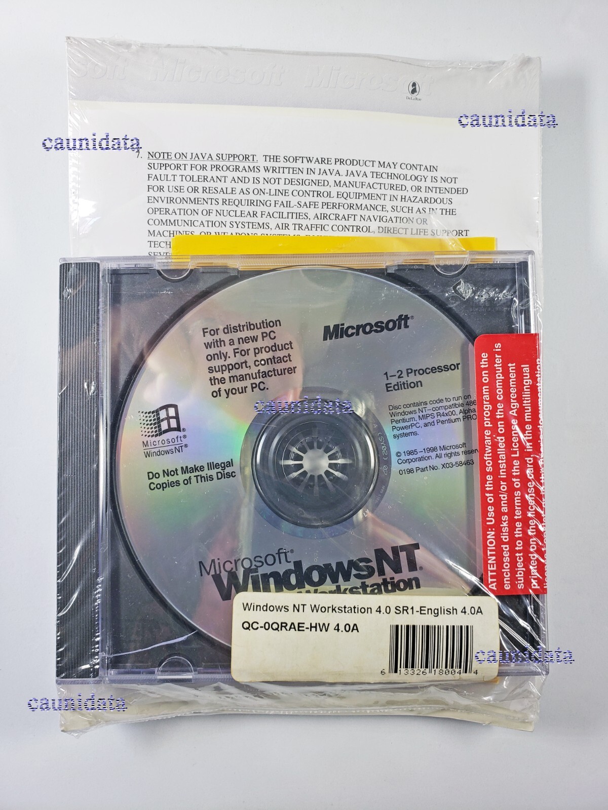 COMPAQ QC-0QRAE-HW MICROSOFT WINDOWS NT 4.0 WORKSTATION SOFTWARE FACTORY SEALED