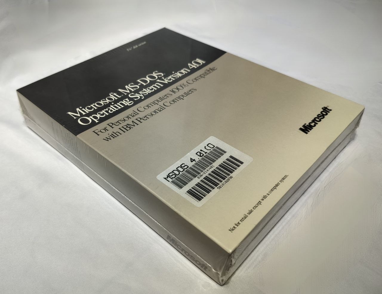 Microsoft MS-DOS 4.01 Complete Retail Box 5.25″ Floppy Disks *NEW & SEALED*