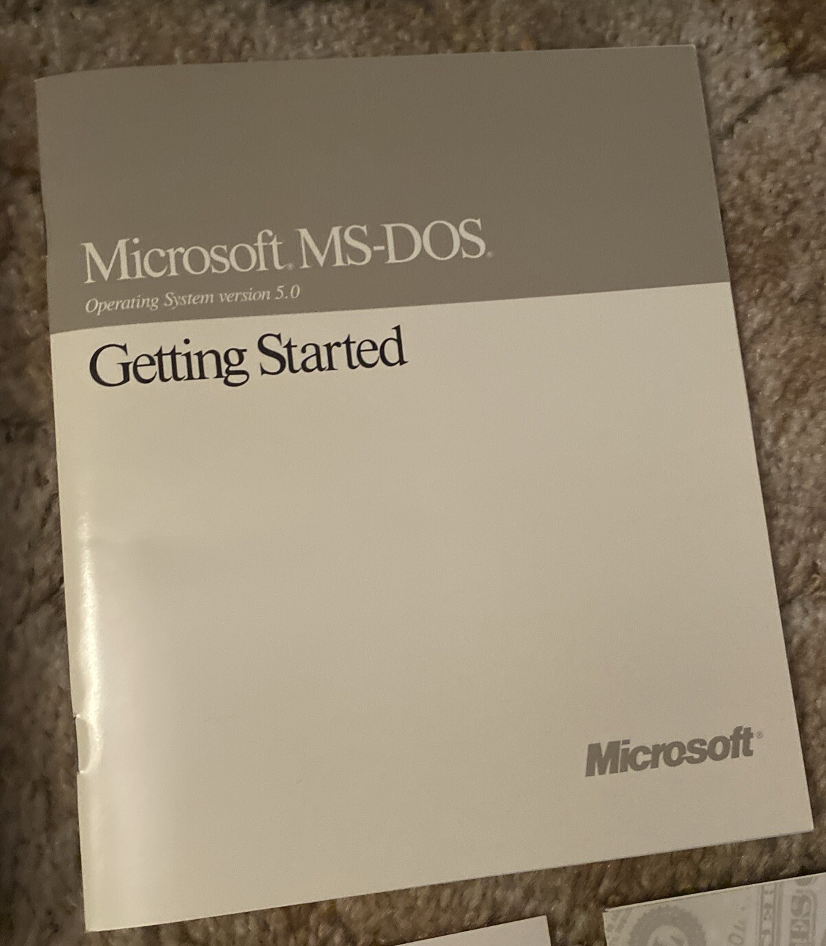1991 Microsoft MS-DOS 5 Upgrade 3.5″ Disks in Box with Manuals