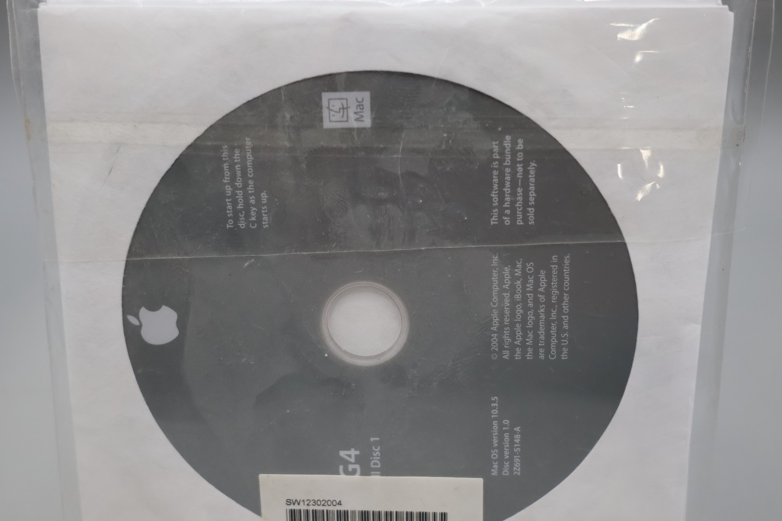 2001Apple iBook G4 Mac OS 10.3.5 Install DVD’s SET- NEW- SW12302004- Version 1.0