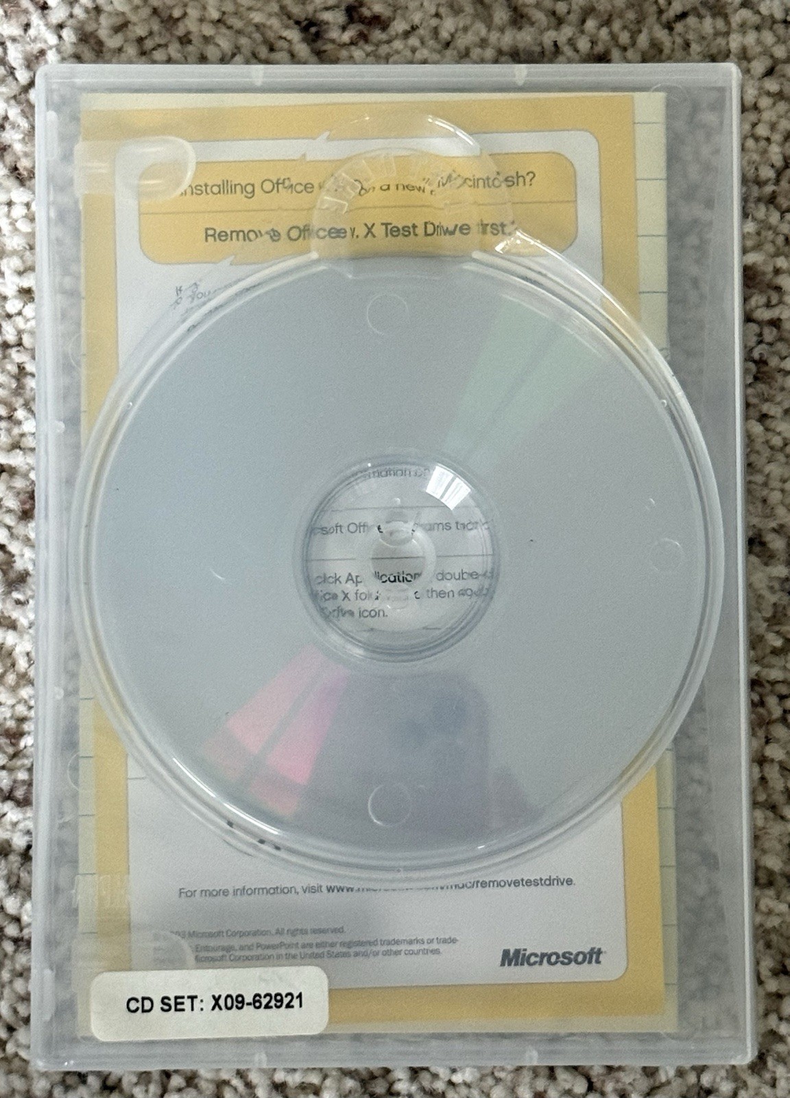 Microsoft Office:mac 2003 Student Teacher Edition w/ 3 Product Keys Mac