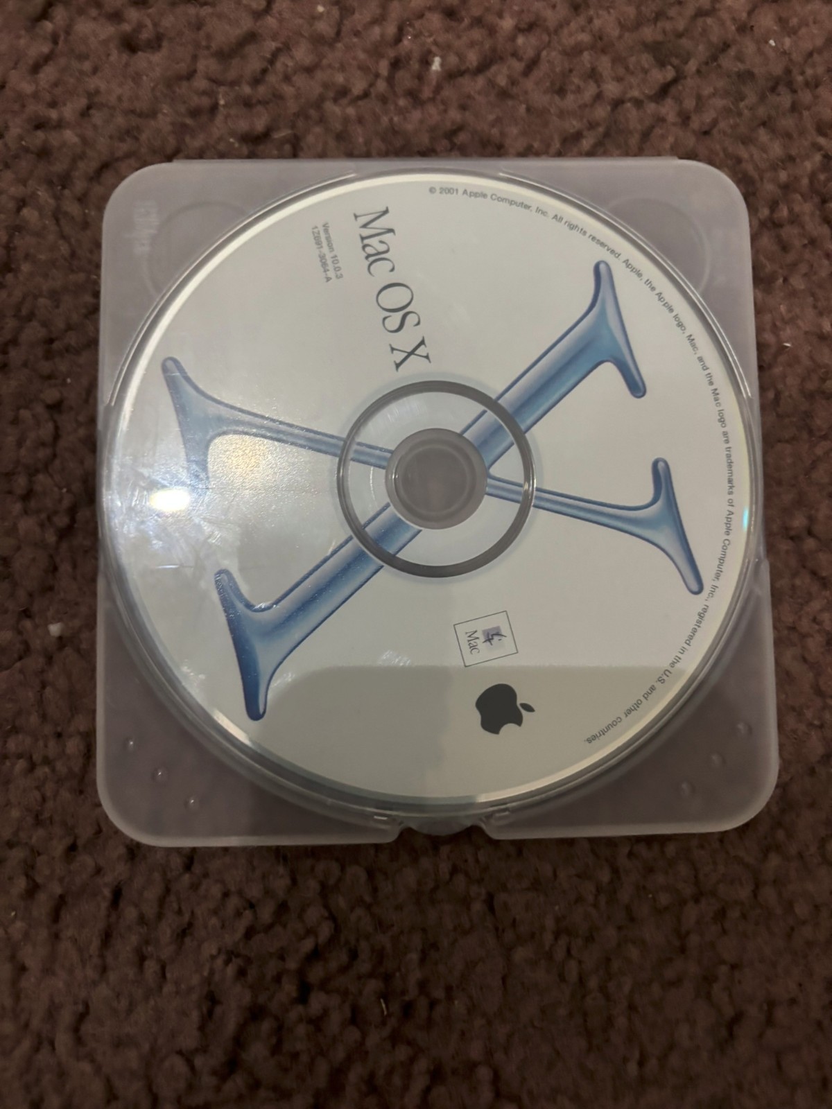 Vintage 2001 Apple Mac OS X Version 10.0.3 1Z691-3064-A