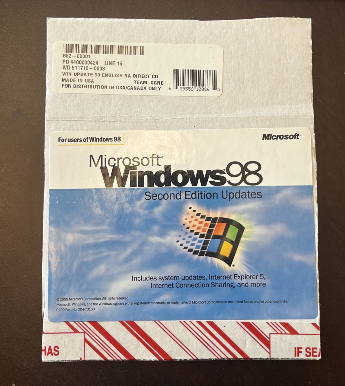 Microsoft Windows 98 Second Edition Updates PC OS & Book