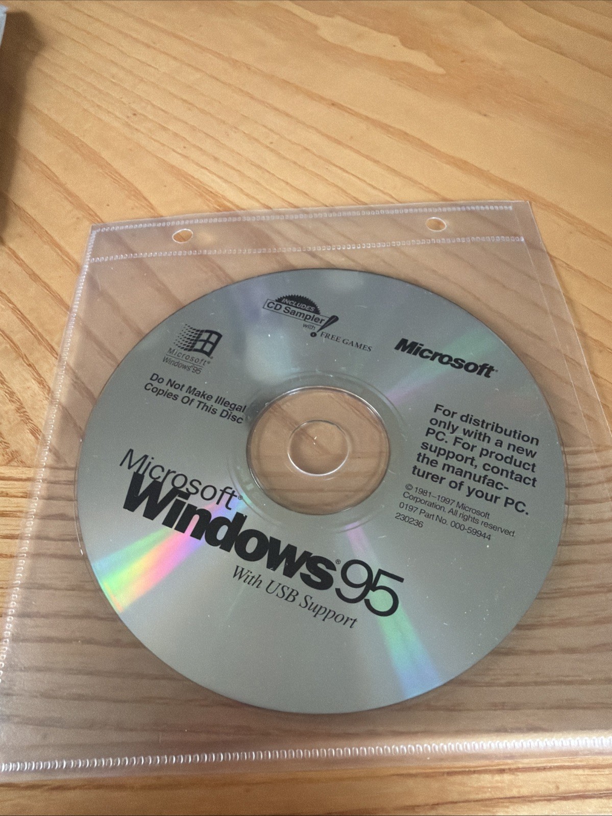 VINTAGE MICROSOFT WINDOWS 95 COMPANION CD ONLY NO KEY