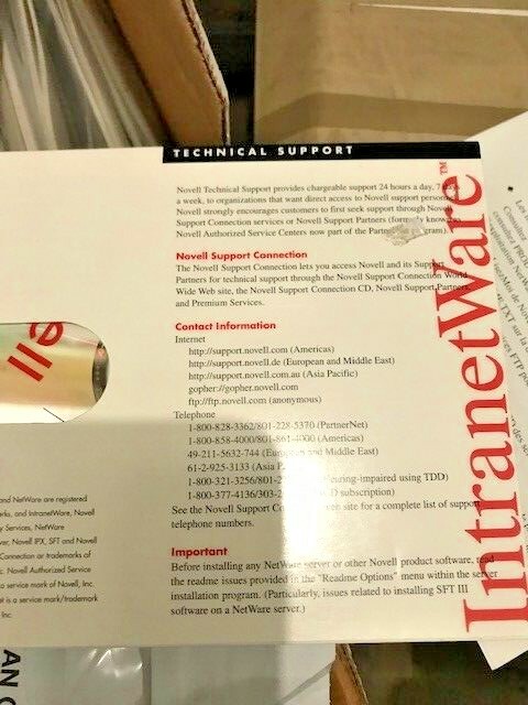 ULTRA RARE OPENED FOR PHOTOS NOVELL NETWARE 4.11 WITH ALL BOOKS AND CD RM4