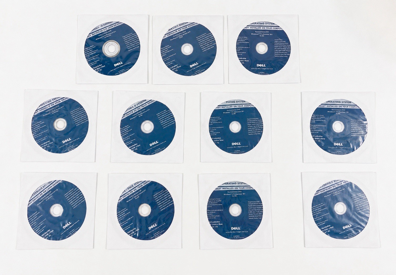 Dell Reinstallation DVD Windows 7 Professional SP1 32-Bit – Lt of 11 New/Sealed