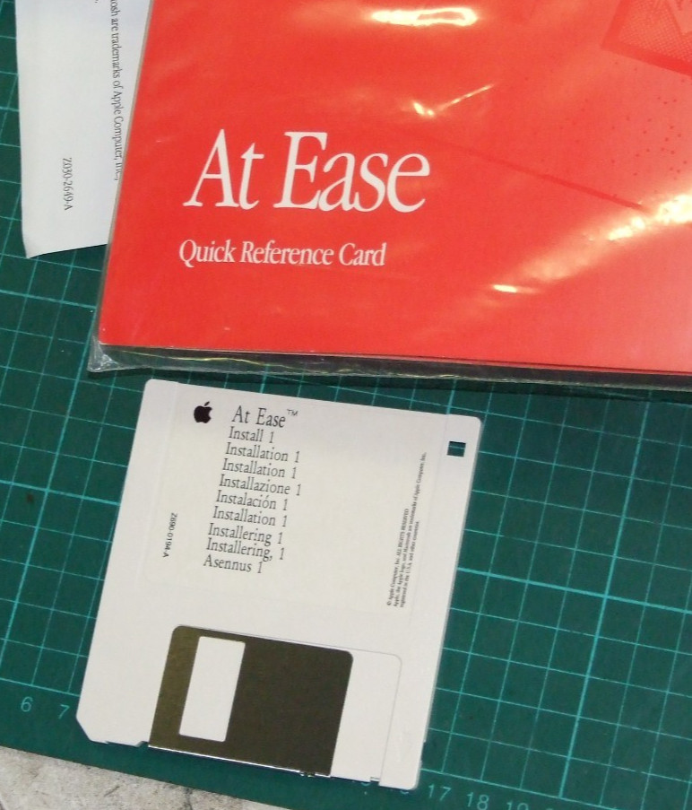 Apple Macintosh System 7.1 Upgrade with At Ease program for vintage Mac computer