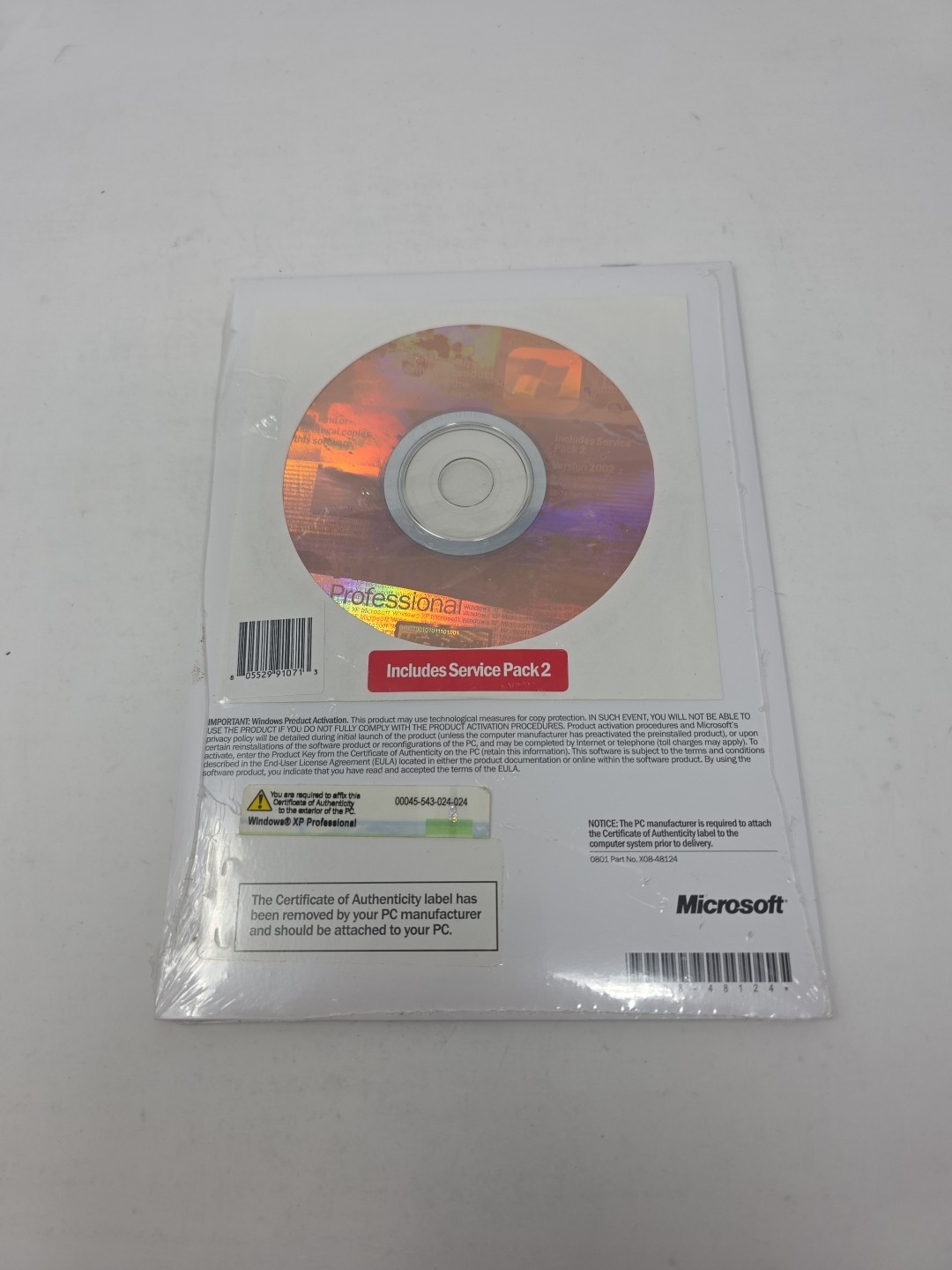Microsoft Windows XP Professional SP2 No Product Key New Sealed