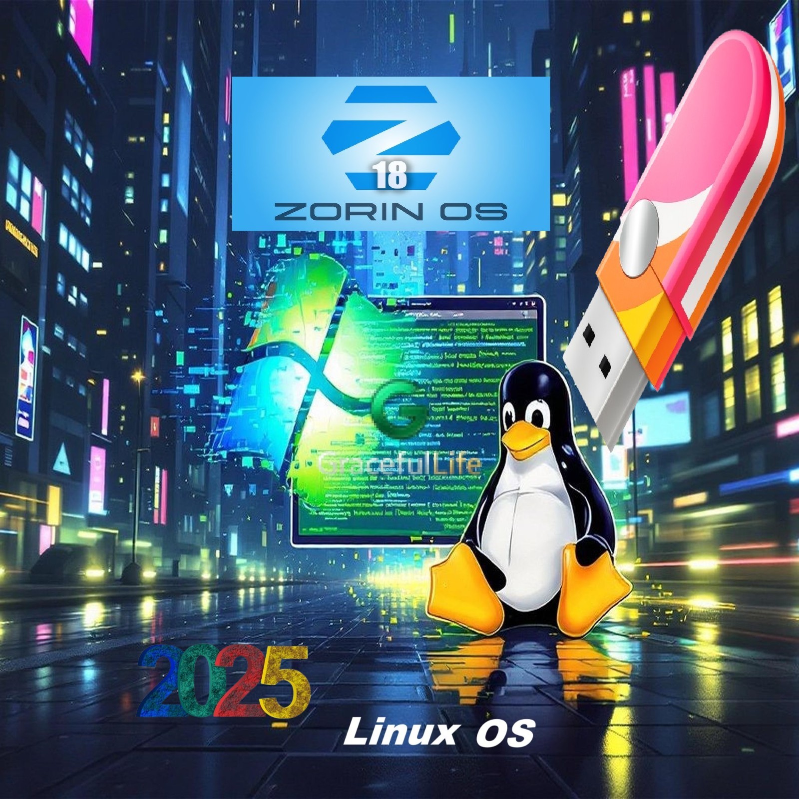 Zorin OS Core Linux 64-Bit Live Install Bootable OS Software 10-14-2025 edition