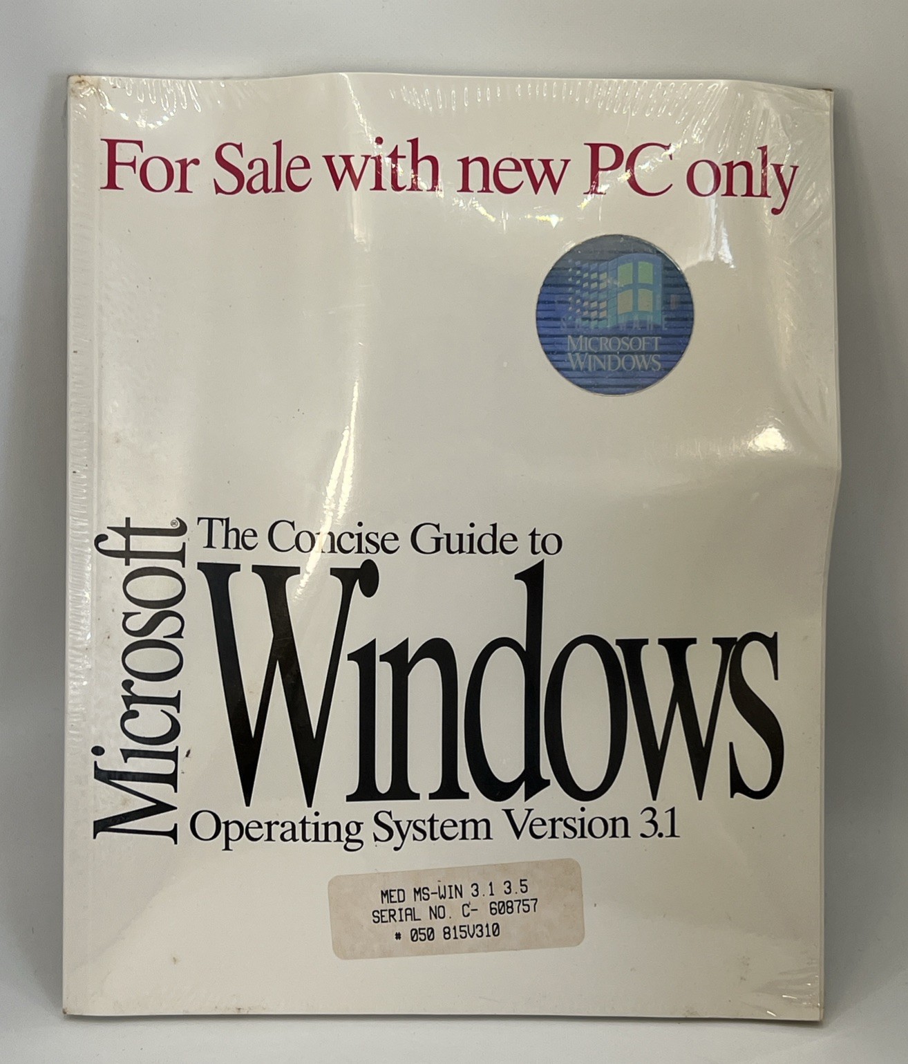 Microsoft Windows 3.1 Operating System Software on 3.5″ Floppy Disk *New/Sealed*