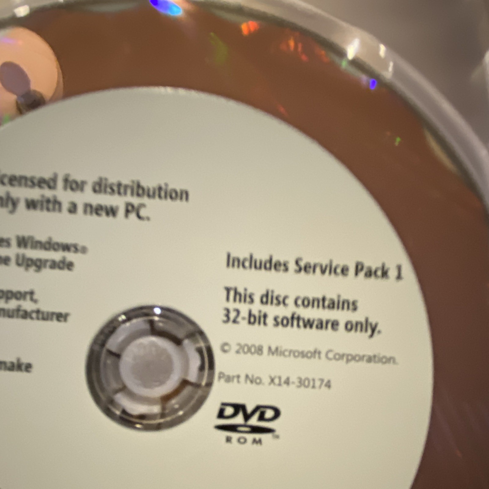 Microsoft Windows Vista Business SP1 32-Bit DVD OEM No Key