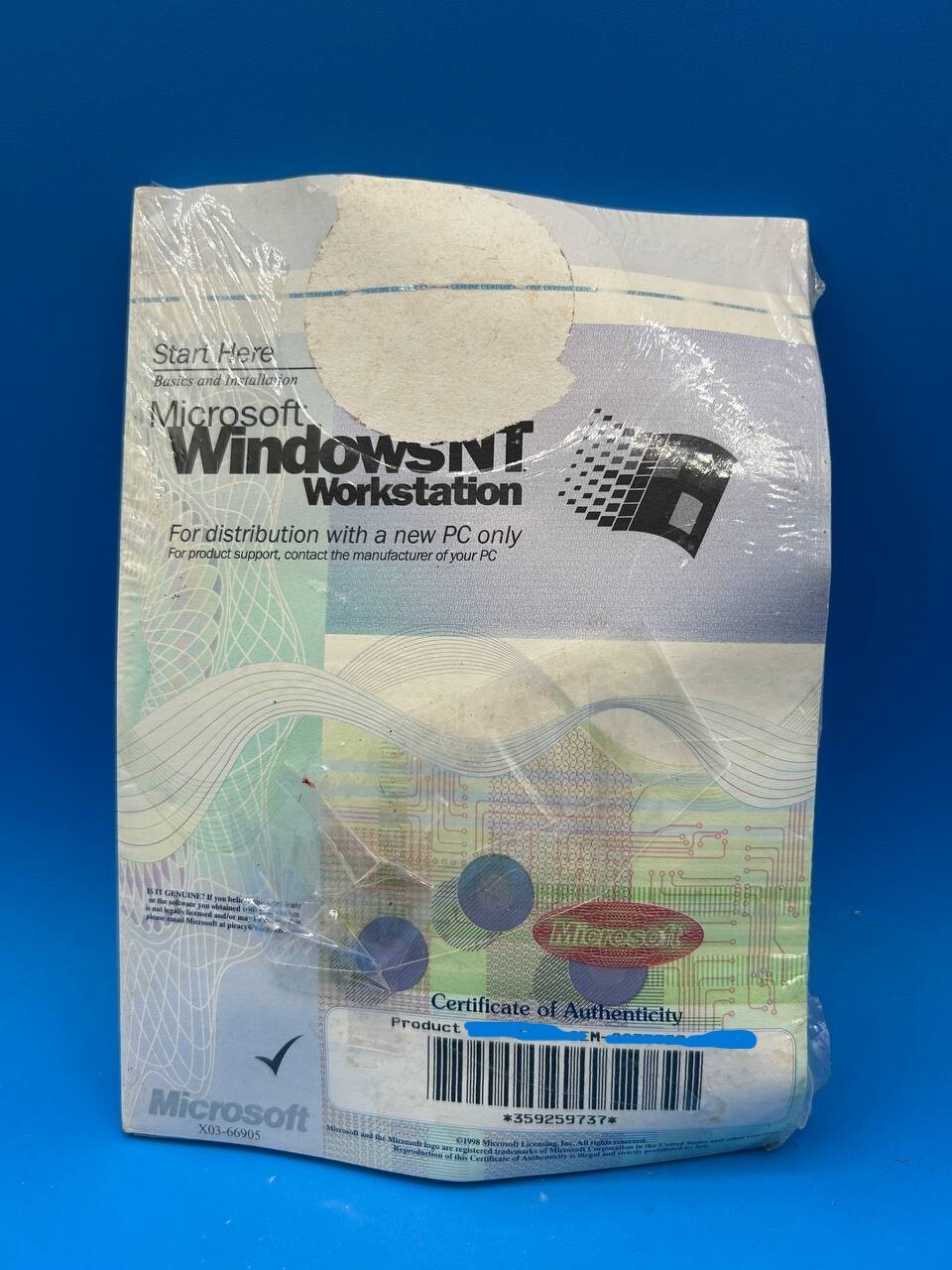 RARE Microsoft Windows NT Workstation 4.0 – Brand New SEALED CD Software LV16