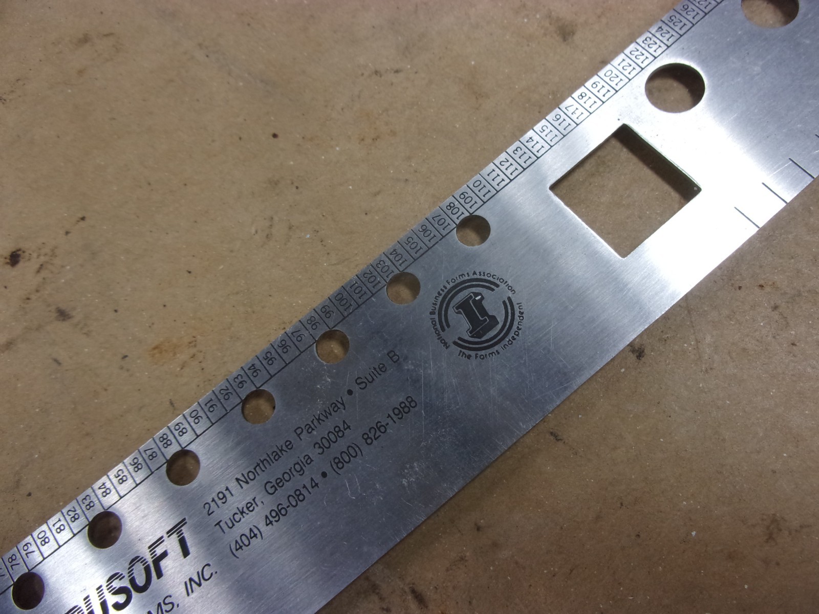 Vtg COMPUSOFT No. 6064 18″ Ruler Template Paper Caliper Geometric Architect USA