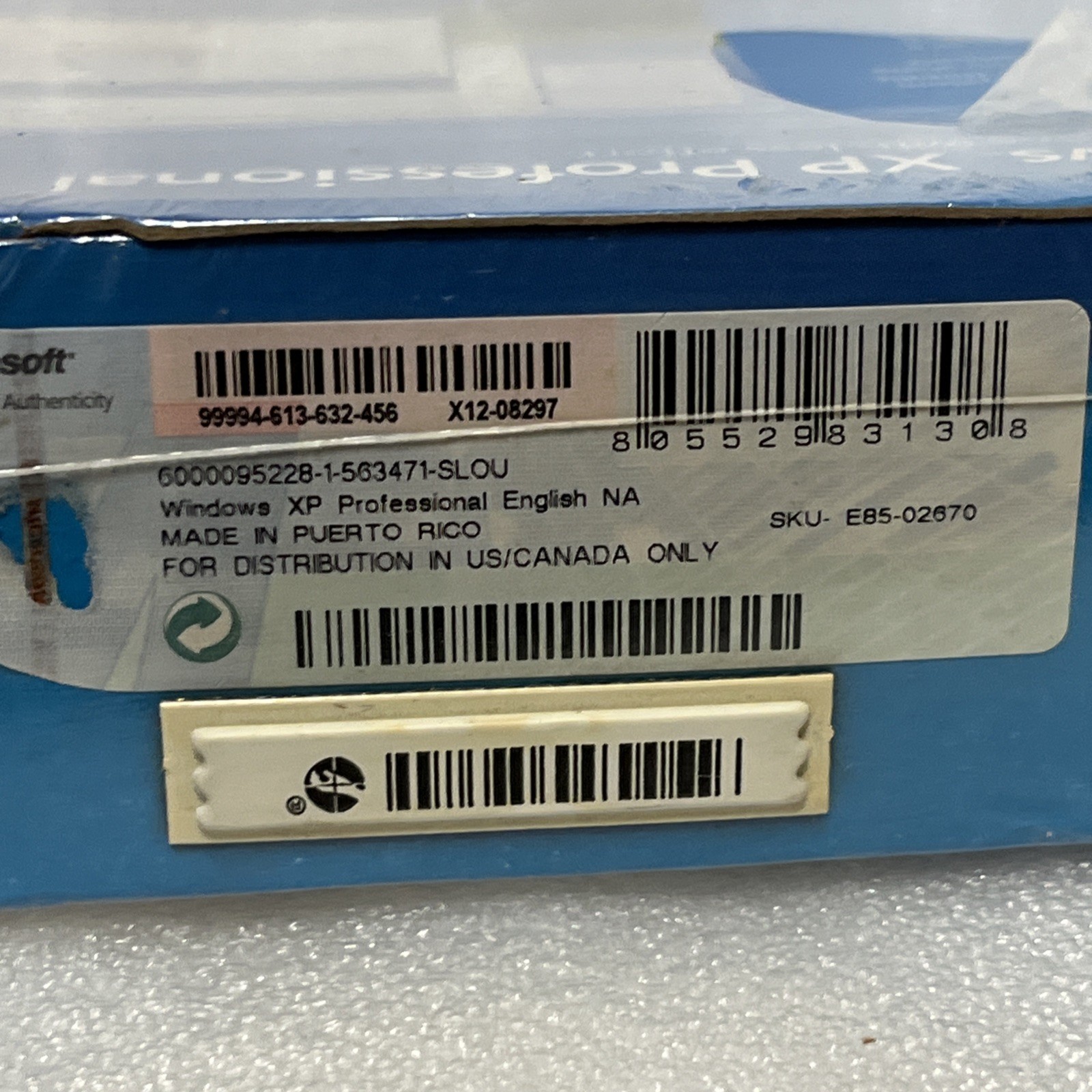 New Sealed Vintage Microsoft Windows XP Professional Upgrade Sp2 X10-99519