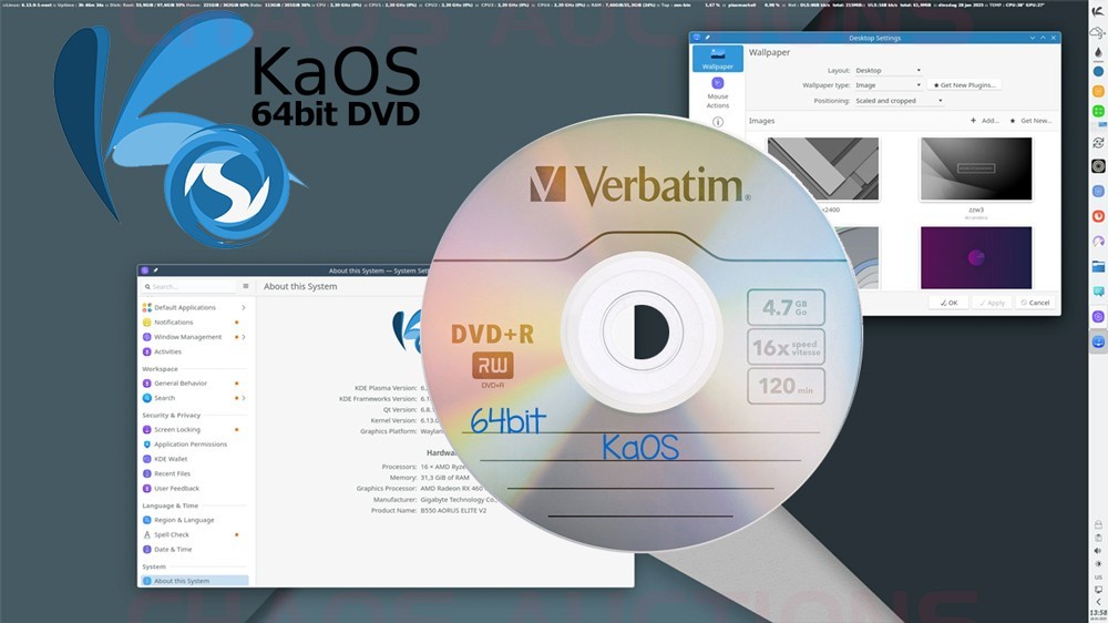 KaOS LINUX INSTALL & LIVE 64bit DVD