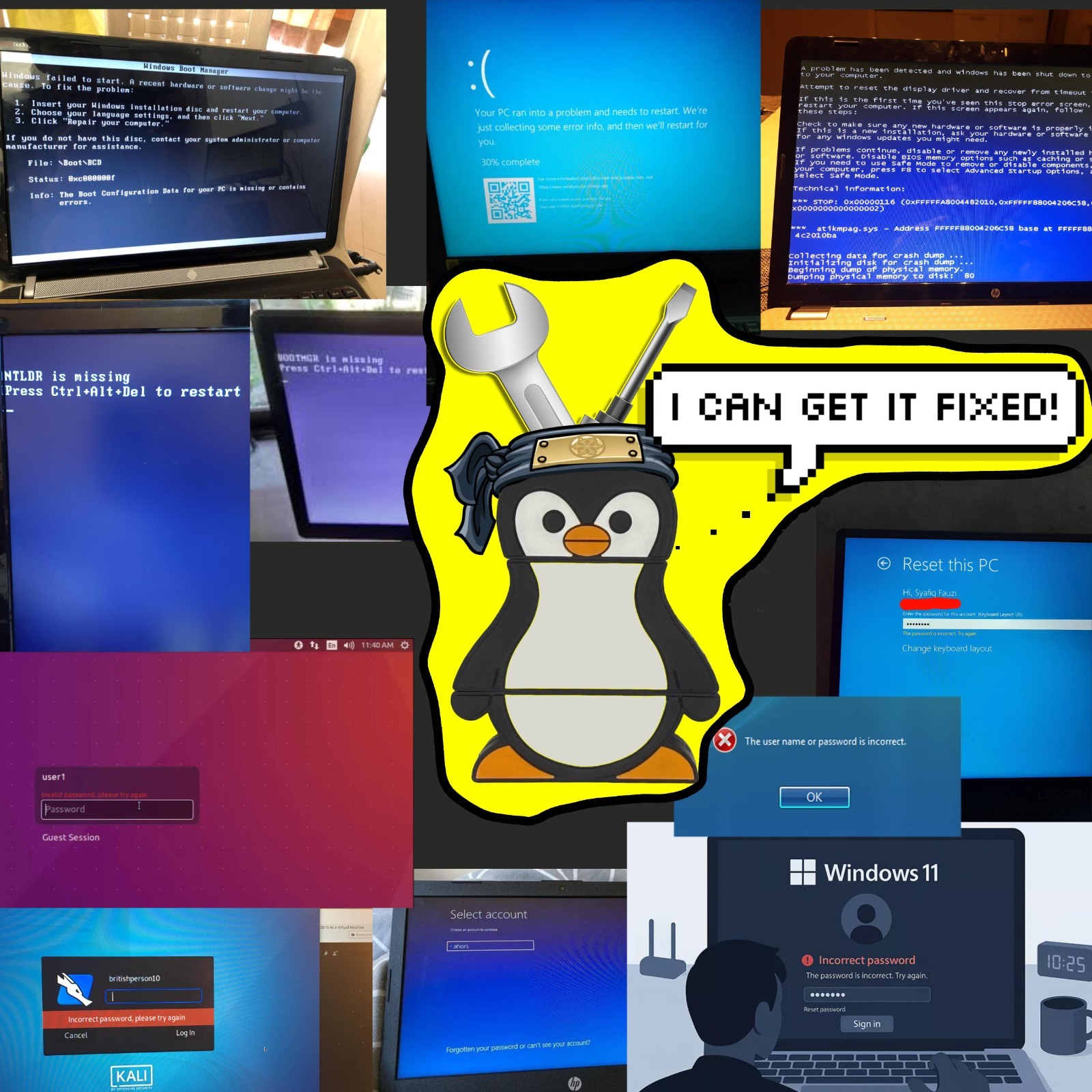 Ultimate Bootable USB Multi-Boot Linux & Windows Repair Toolkit – 128GB – USB3.0