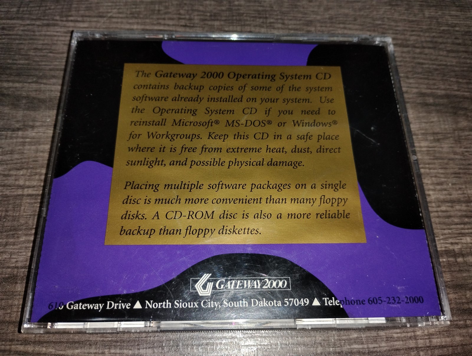 Microsoft Windows For Workgroups 3.11 & MS-DOS 6.22 PC CD-ROM 1995 Gateway 2000