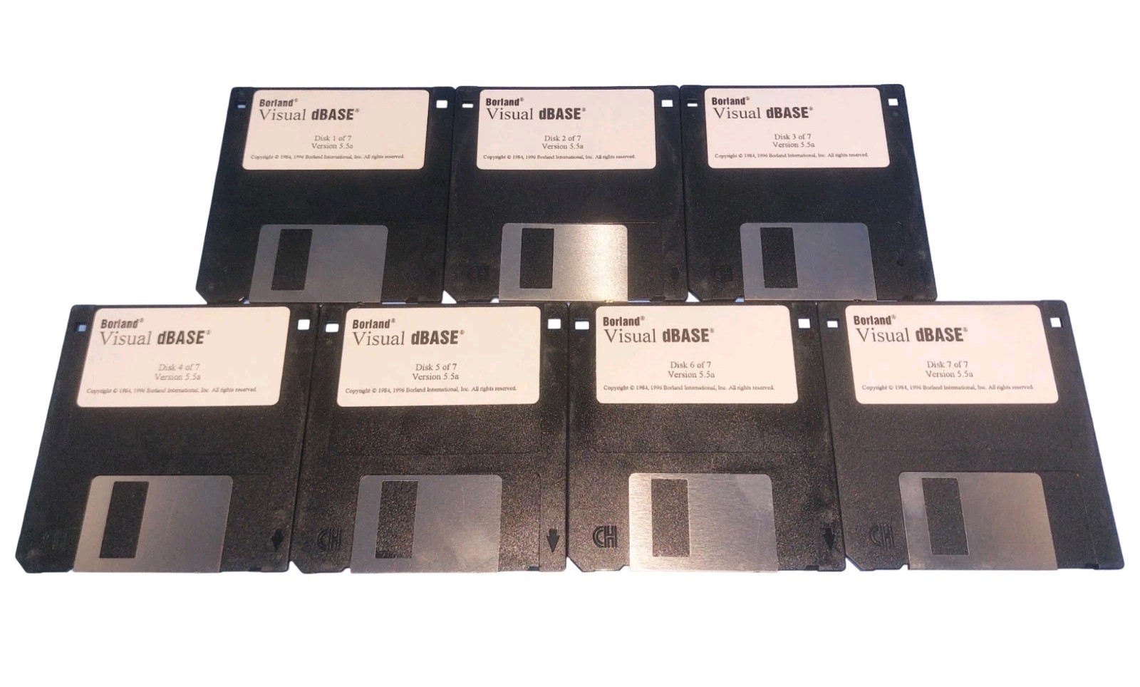 Borland Visual dBASE Version 5.5 For Windows 95 3.1 Floppy Disk Complete Set 3.5