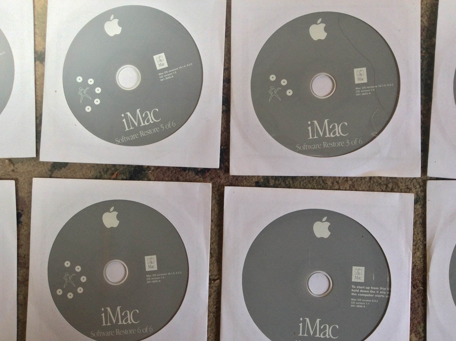 Lot of 11 Apple iMac OS 9 and OS X Restore Install Applications Software Discs