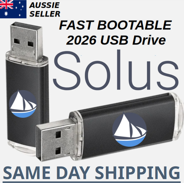 Solus Linux Latest Version Australian Shipping Bootable USB Flash Drive Fast