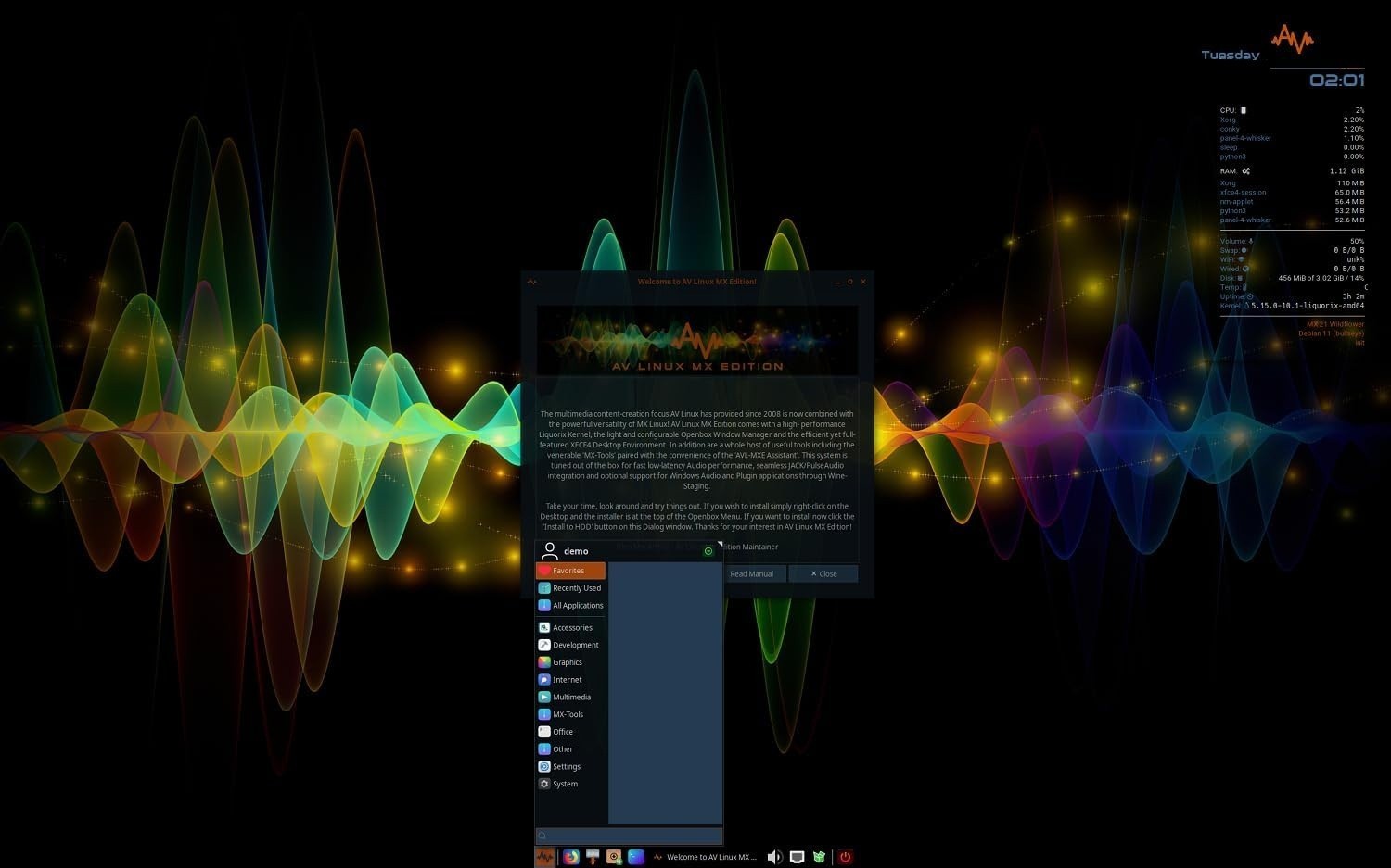 Latest AV Linux Audio & Video Enhanced Editing OS Operating System for PC on DVD