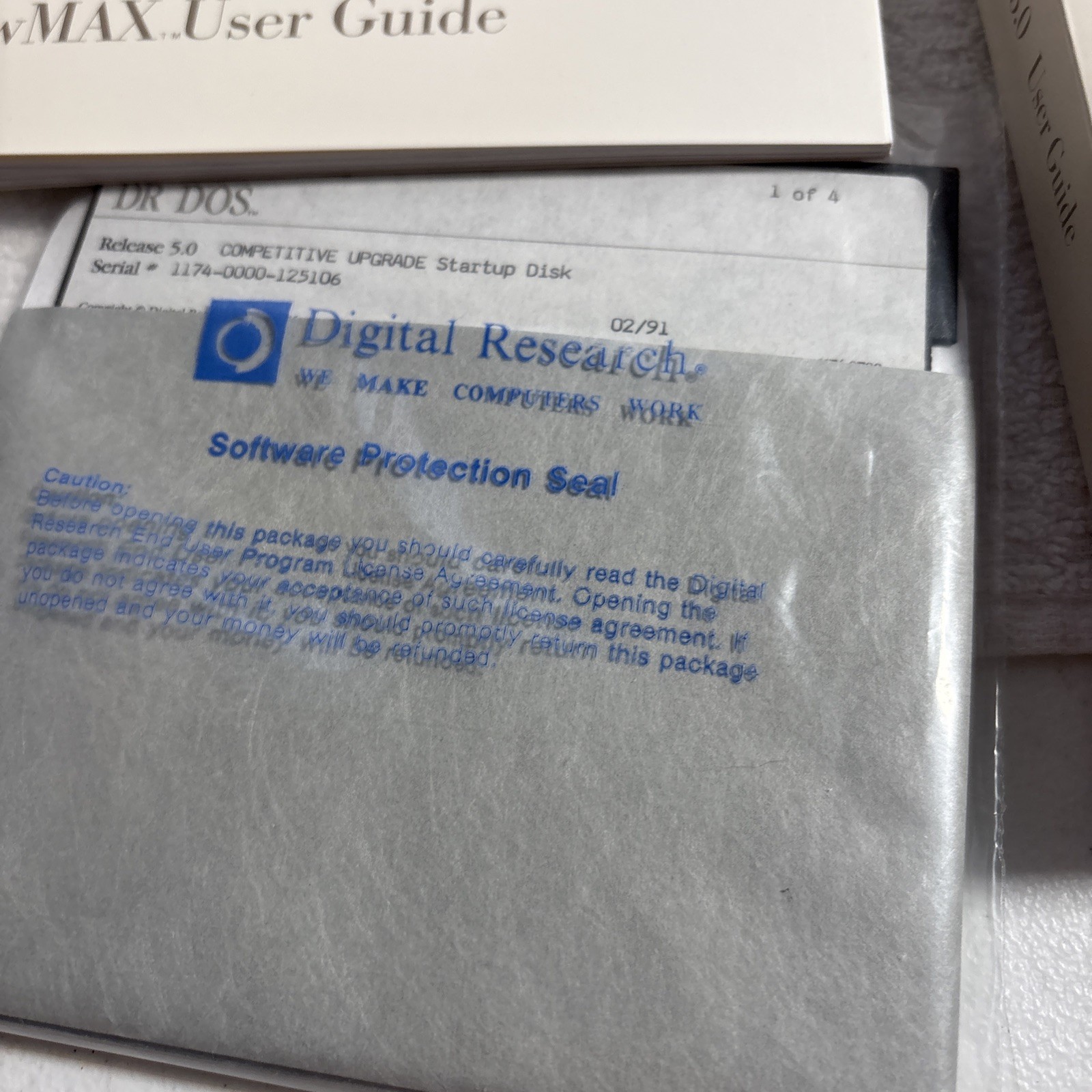 DOS 5.0 Vintage Collectible Digital Research 5.25″ Disk DR DOS 5 Rare Open Box