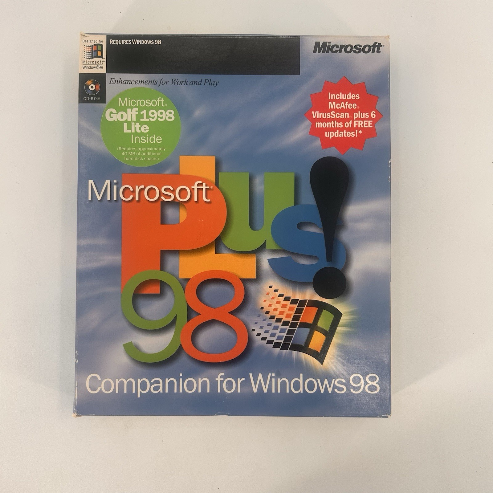 Microsoft Plus! 98 Companion For Windows 98 CD-ROM With Original Box