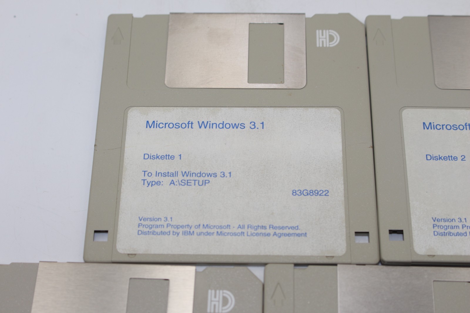 Microsoft Windows 3.1 OS – 3.5″ Floppy Boot Disks – (disk 1-7)