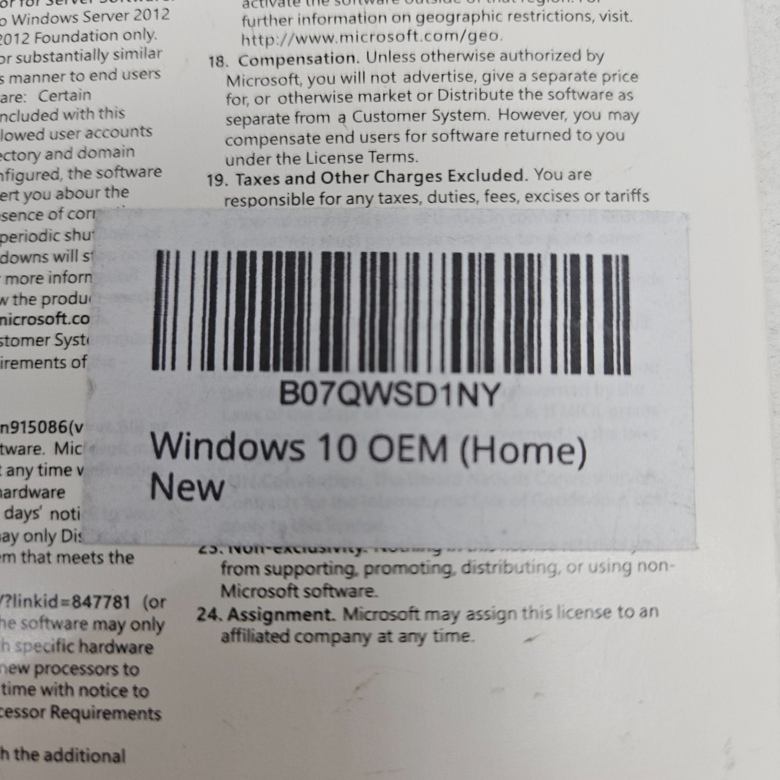 Microsoft Windows 10 Home 64 Bit DVD and COA One PC Sealed w/ Product Key