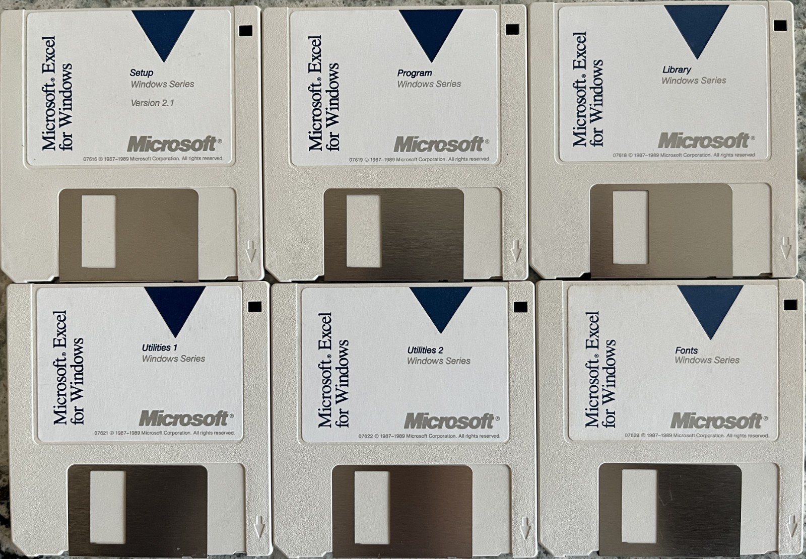 Vintage Microsoft Excel For Windows Version 2.1 – 6 Floppy Disks