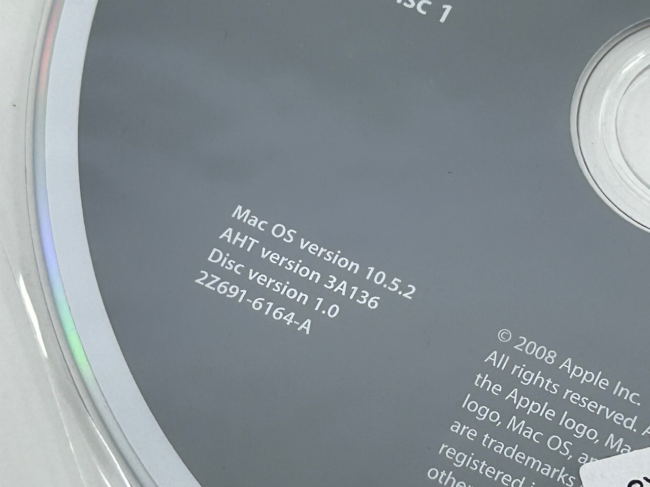 Apple MacBook Pro Mac OS X Install Disc 1 & 2 Version 10.5.2 + Apple Stickers