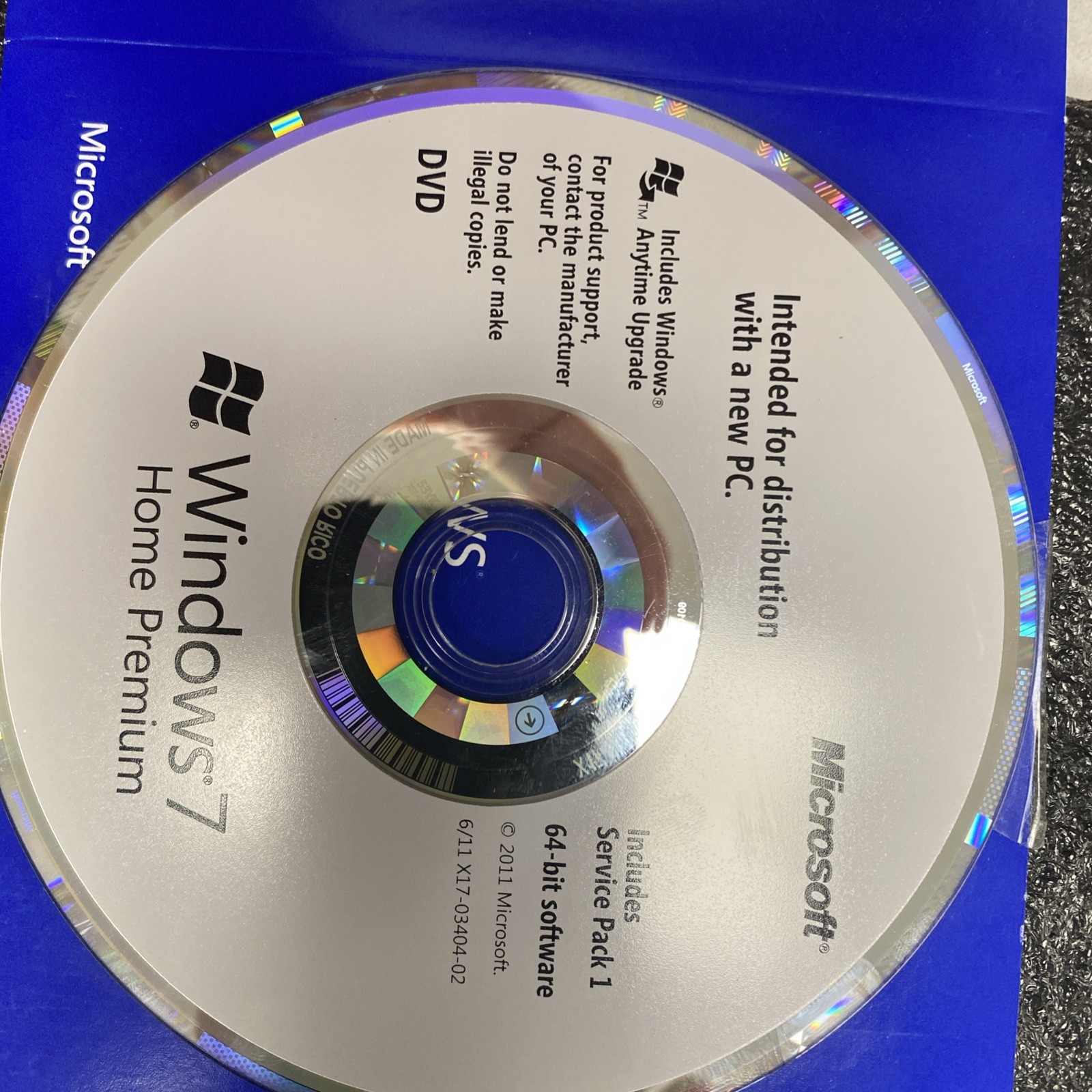 Microsoft Windows 7 Home Full 32 & 64 Bit DVDs MS WIN HOME , W/ Product Key
