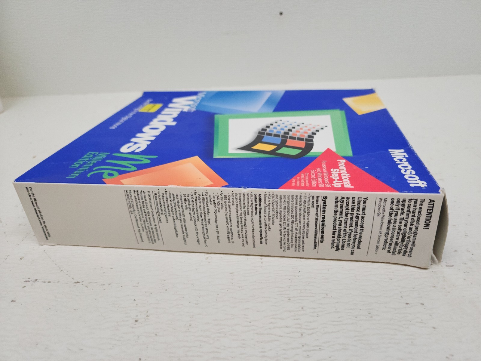 Microsoft Windows Millennium ME UPGRADE 2000 Rare Win CD in BOX with Product Key