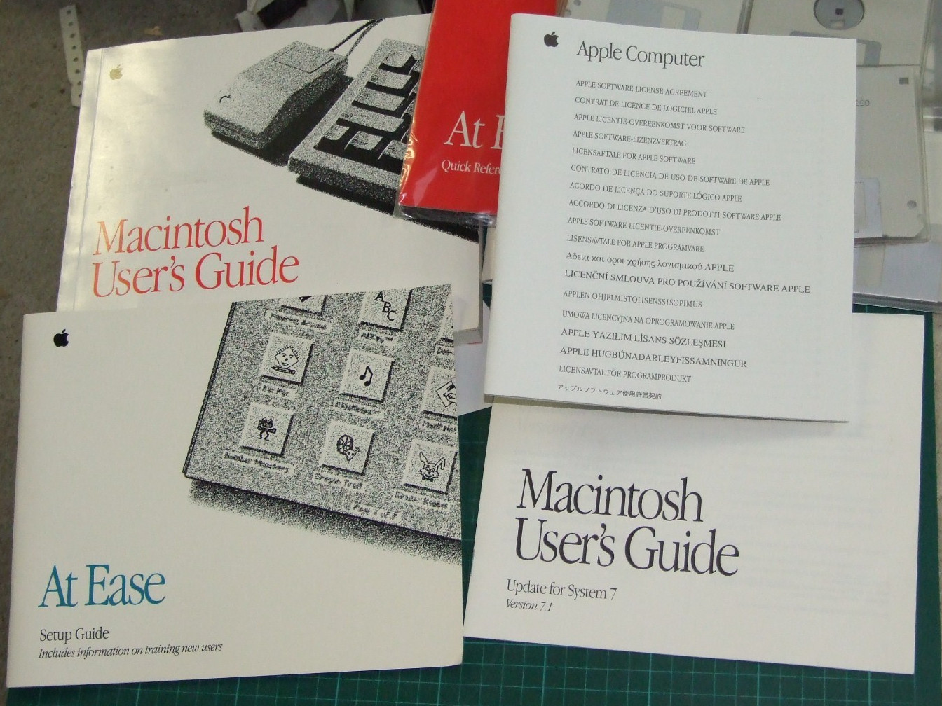 Apple Macintosh System 7.1 Upgrade with At Ease program for vintage Mac computer