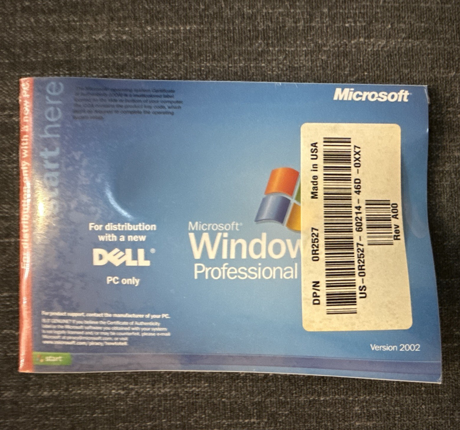 Microsoft Windows XP Professional OEM Reinstall CD English for Dell 0R2527