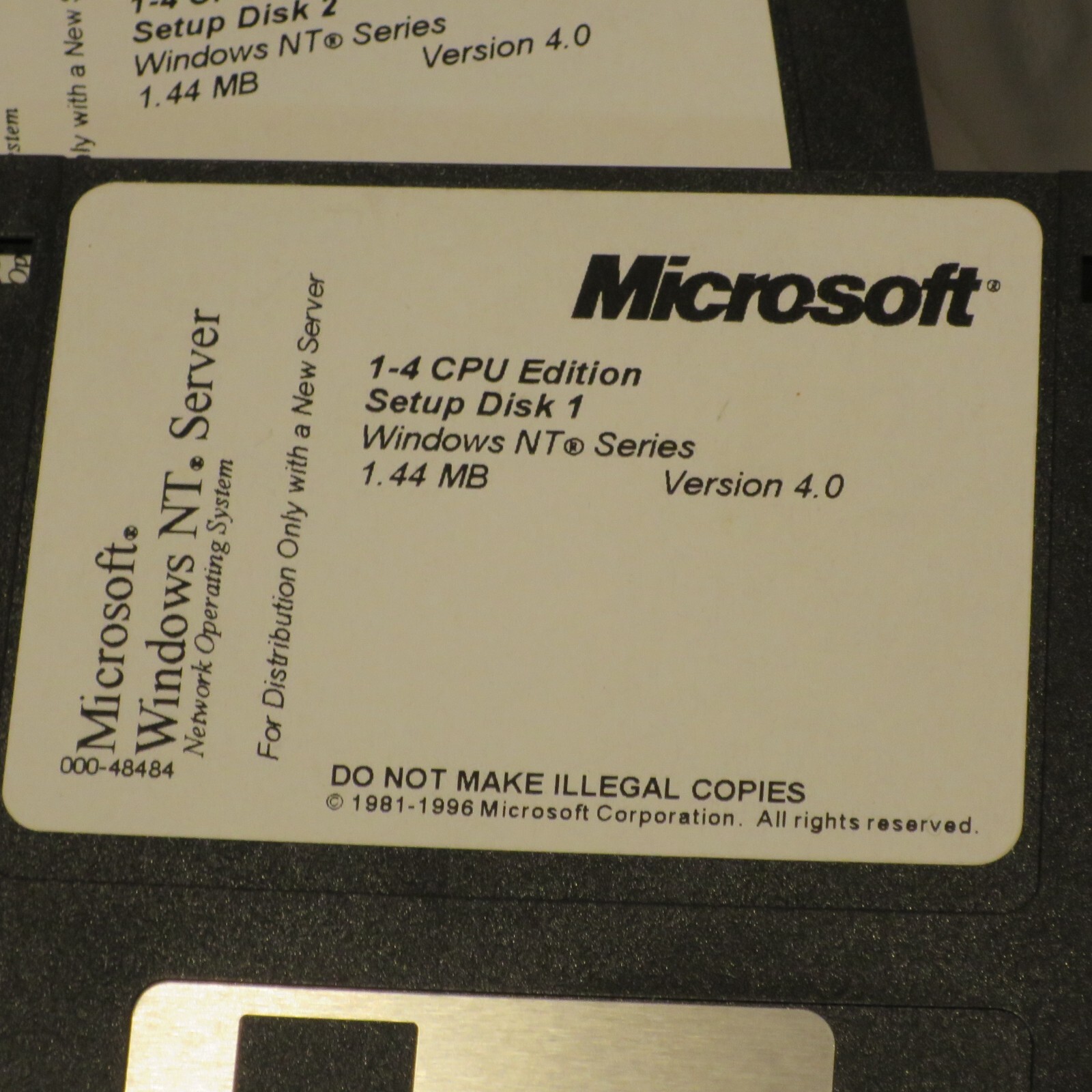 Microsoft Windows NT 4.0 Workstation 1-2 CPU Floppy Setup Disk Set (Tested) – 11