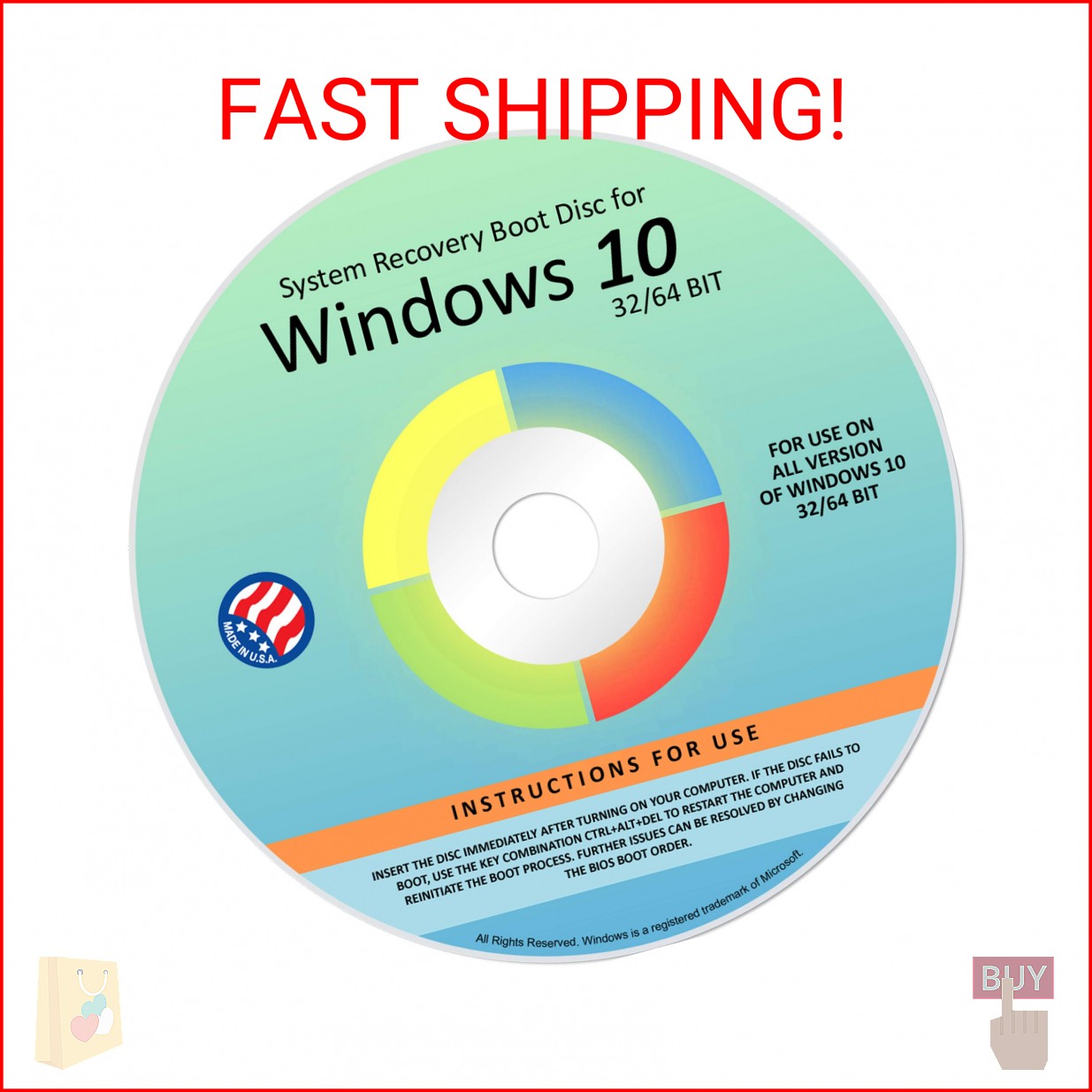 Ralix Reinstall DVD For Windows 10 All Versions 32/64 bit. Recover, Restore, Rep