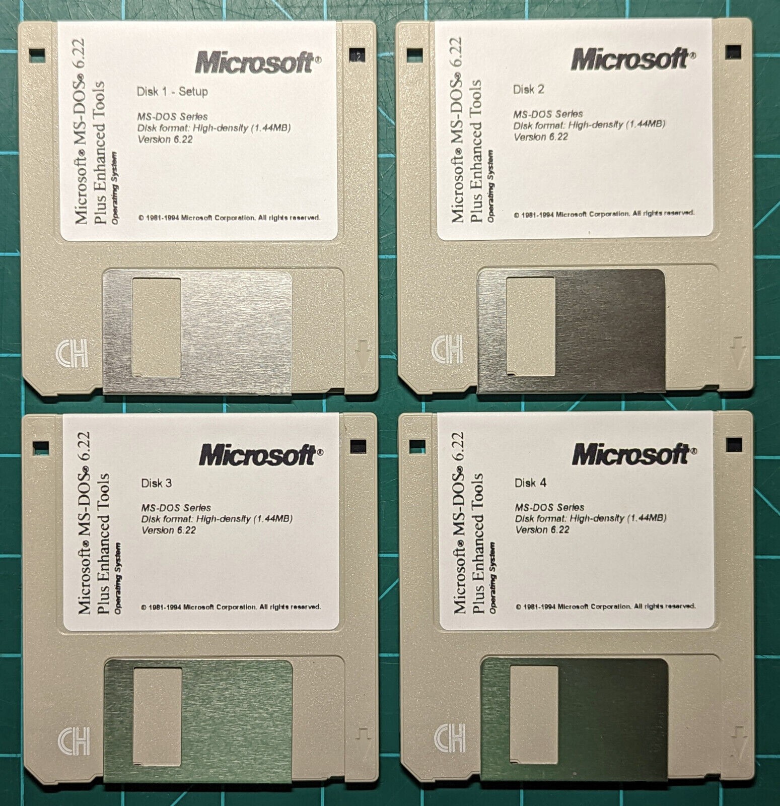Microsoft MS-DOS 6.22 – Installer Floppy Disks – 3.5″ 1.44MB – DOS 6.2