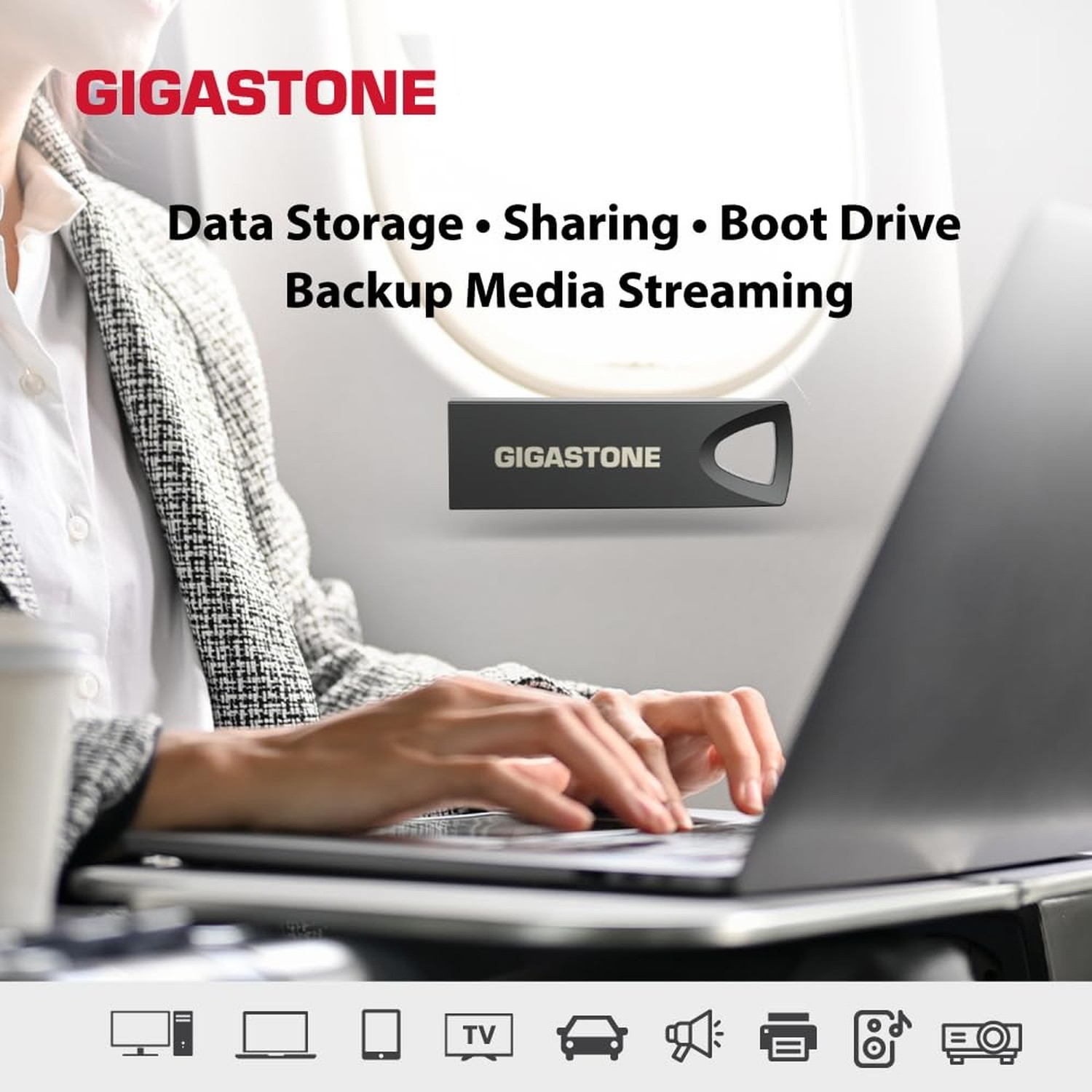 GIGASTONE 128GB Slim Fit Flash Drive (2 Pack) Z70 USB 3.2 Gen 1, 120MB/s Ultr…