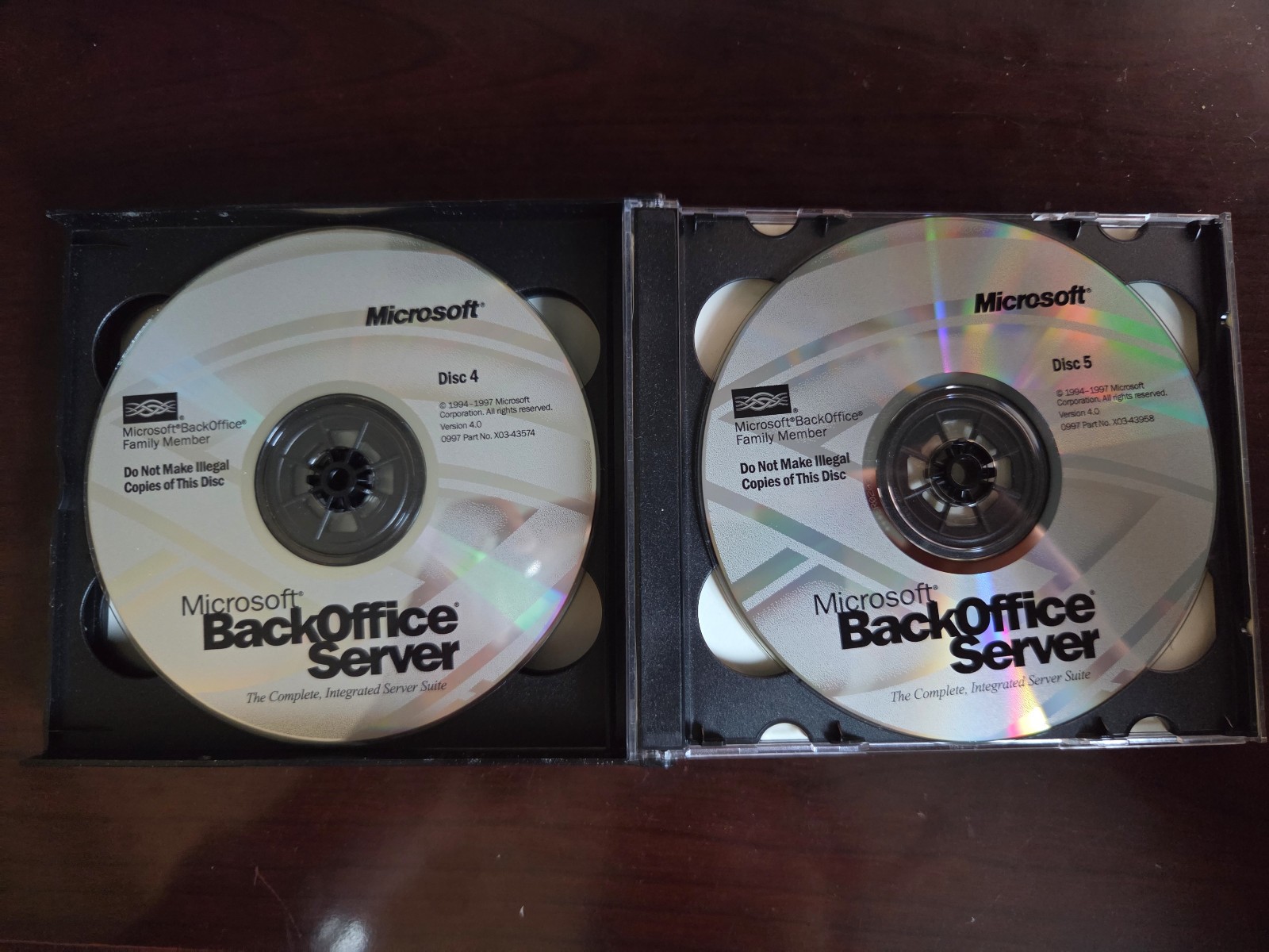Microsoft BackOffice Server 4.0 10 user license software w/ key 1997 Windows OS