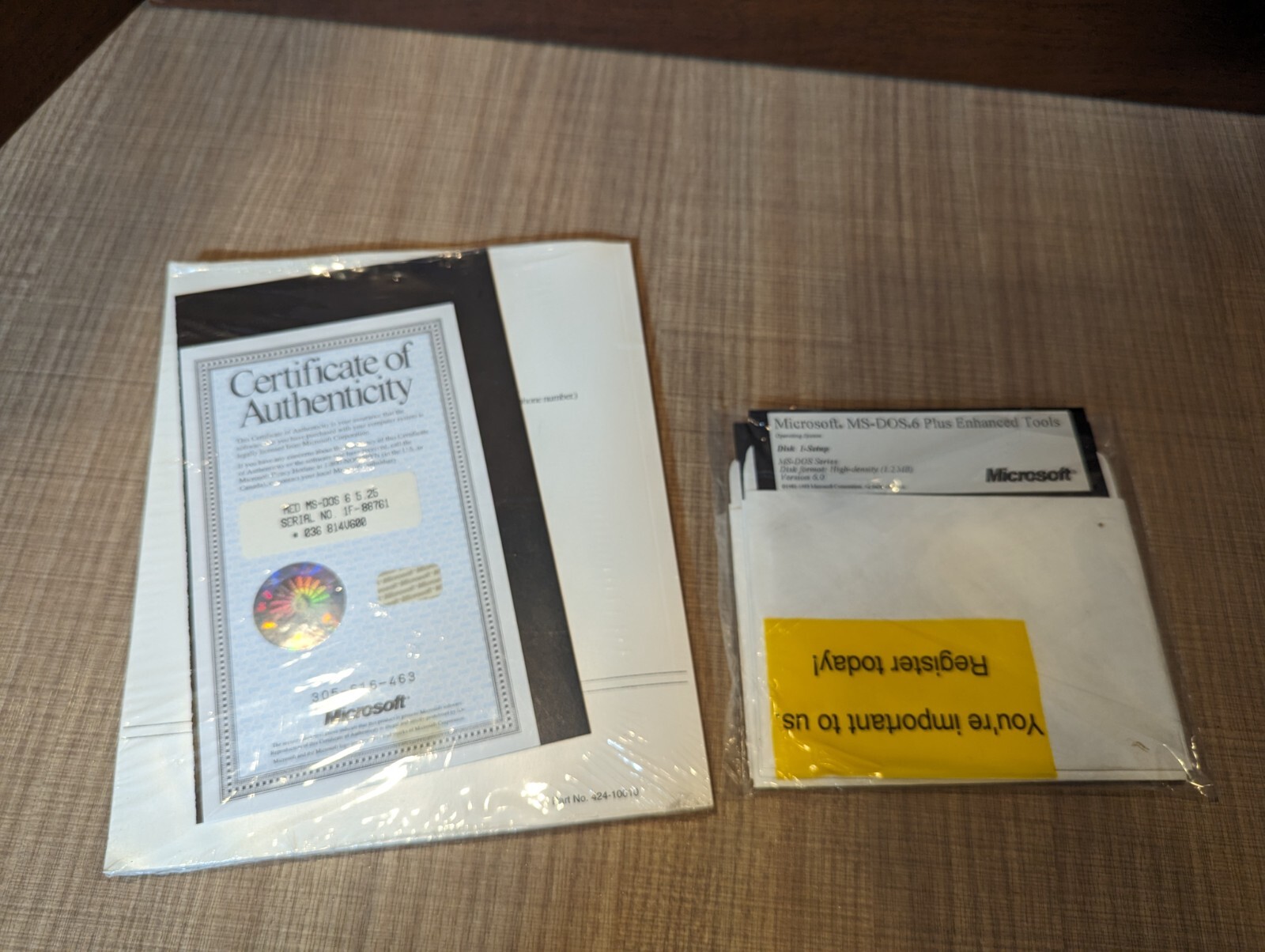 Microsoft MS-DOS 6 Plus Enhanced Tools and Double Space 4 x 5.25″ Floppy Version
