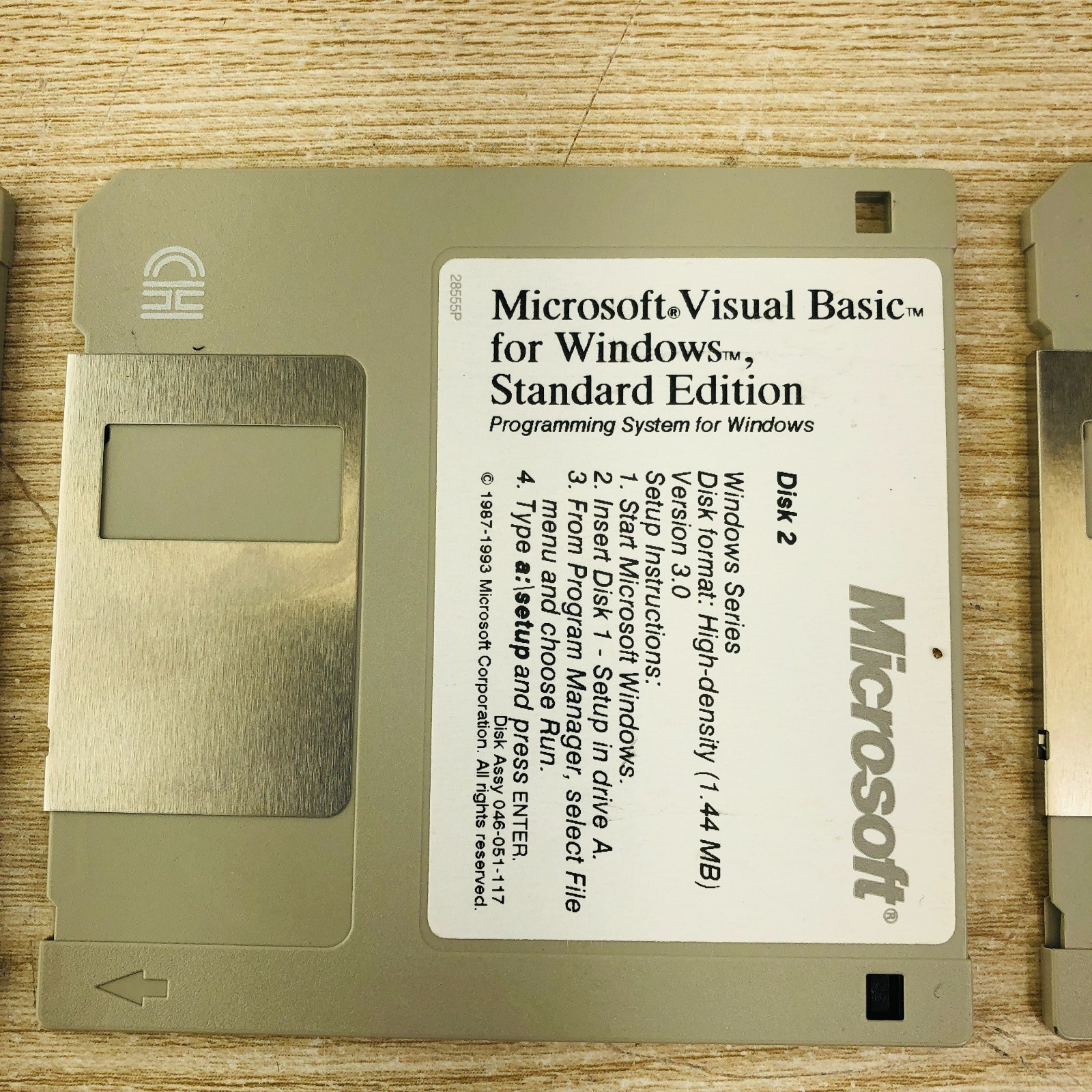Microsoft Visual Basic for Windows Series 3.5 Disks Low Density
