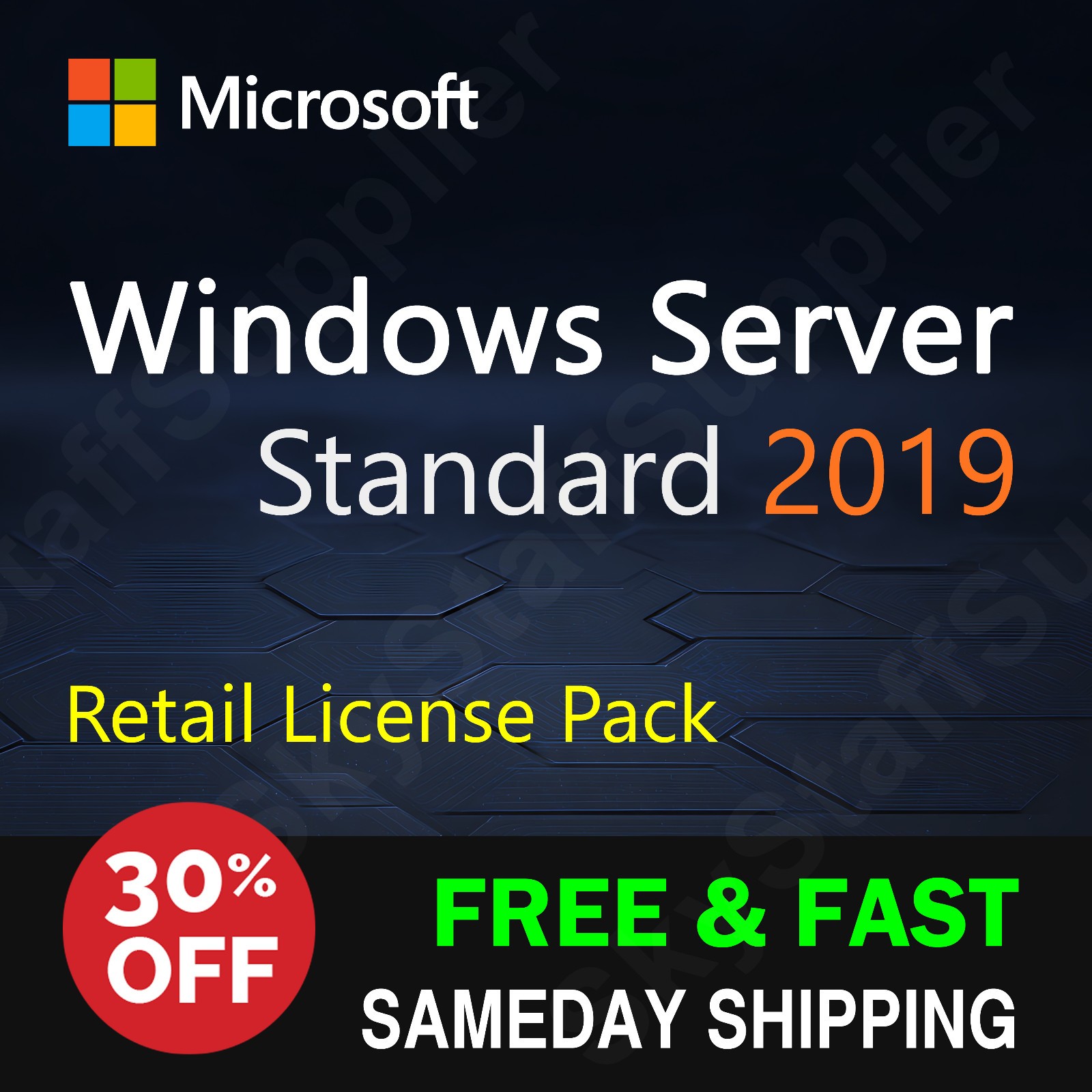 Windows Server 2019 STANDARD x64 24 CORE License Key + 10 CALs RETAIL PACK