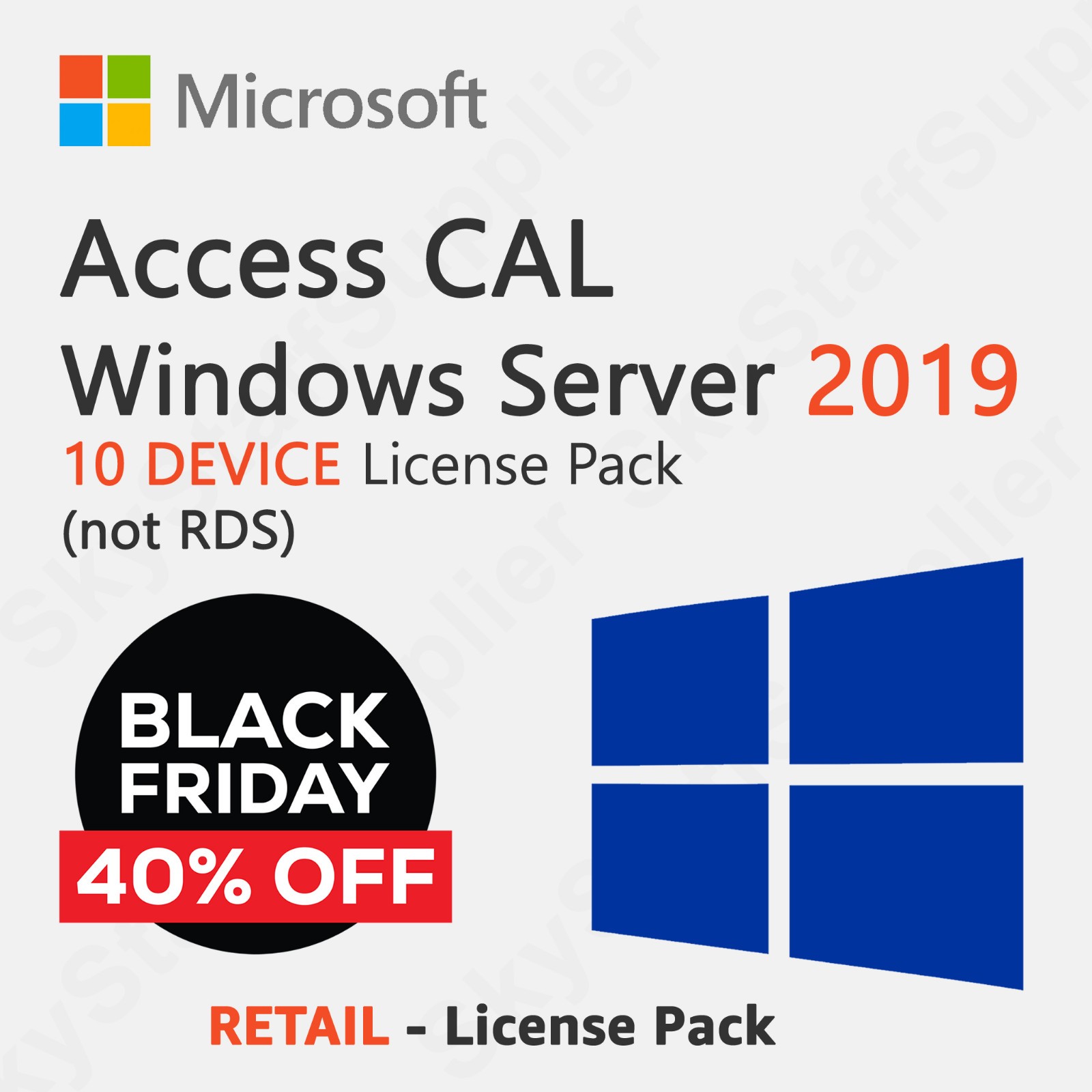 Windows Server 2019 – 10 DEVICE Client Access License CAL (not RDS) BRAND NEW