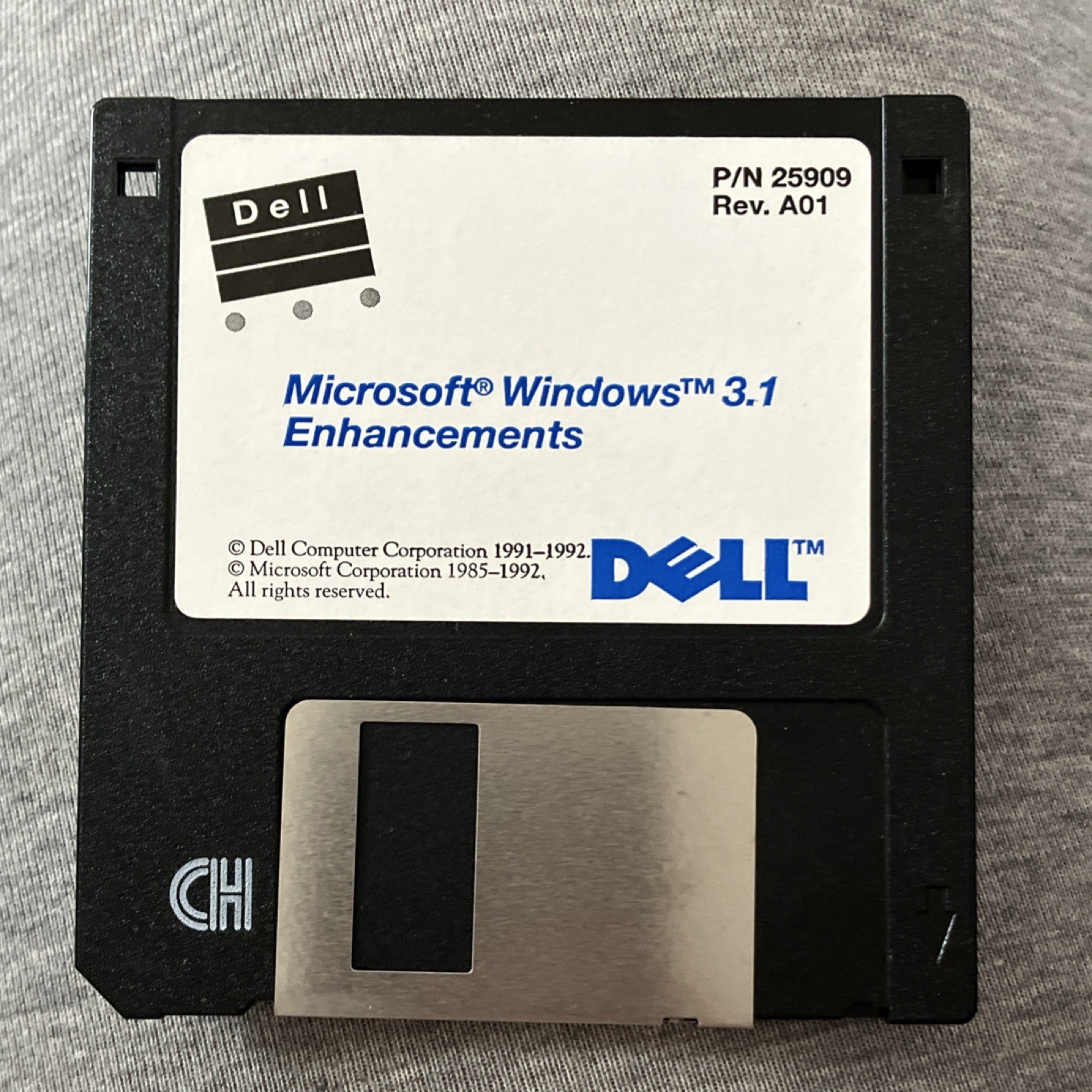 Vintage 1992 Dell Microsoft Windows 3.1 3.5″ Floppy Disk Operating System Set