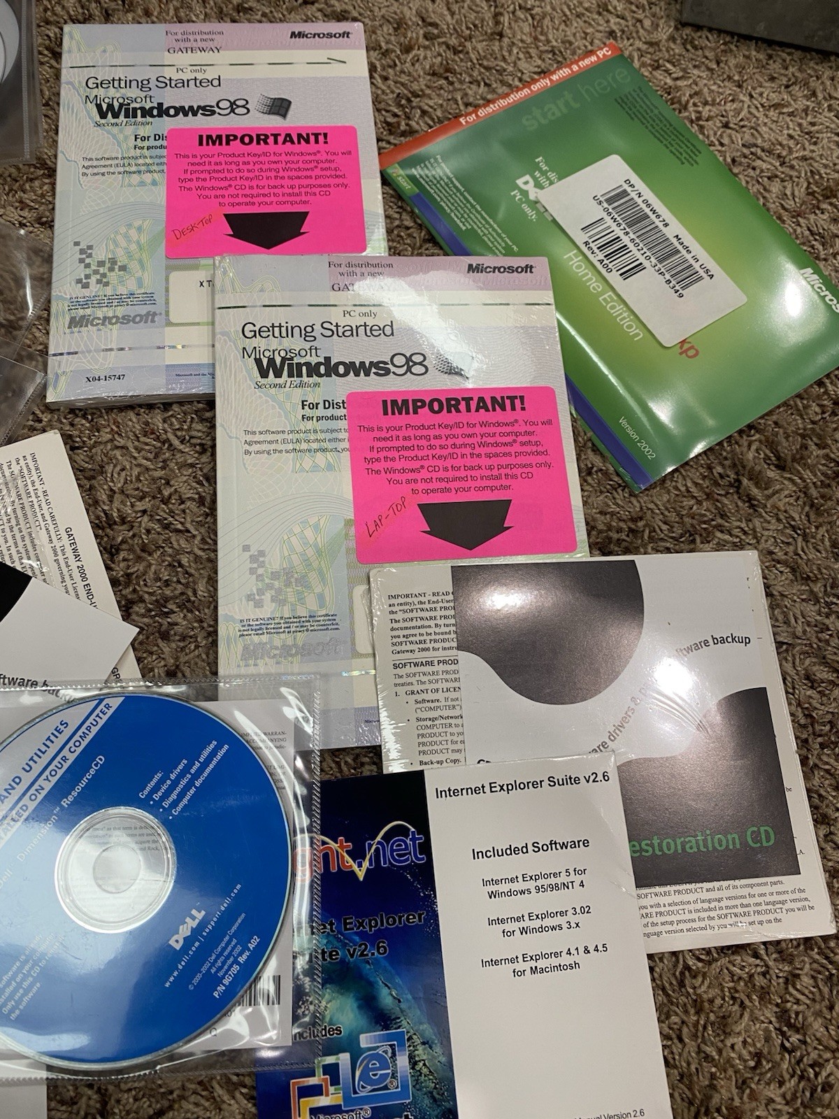 Microsoft Windows 98 Second Edition OEM CD OS Factory Sealed Dell Gateway Lot